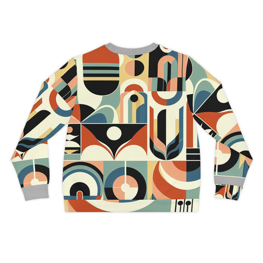 Abstract Geometric Lightweight Sweatshirt - Stylish Cozy Layer for Art Lovers