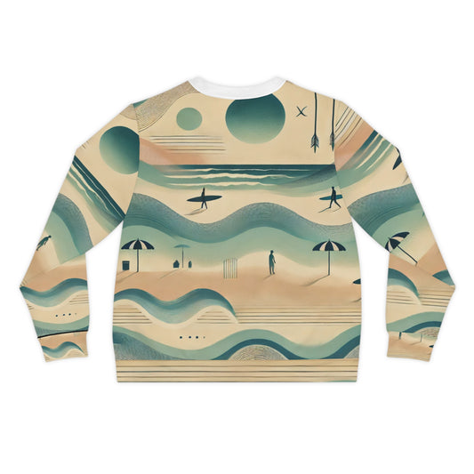 Beach Vibes Lightweight Sweatshirt - Relaxing Coastal Artwork