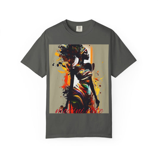 Artistic African Woman T-Shirt | Unisex Garment-Dyed Tee | Inspirational Fashion
