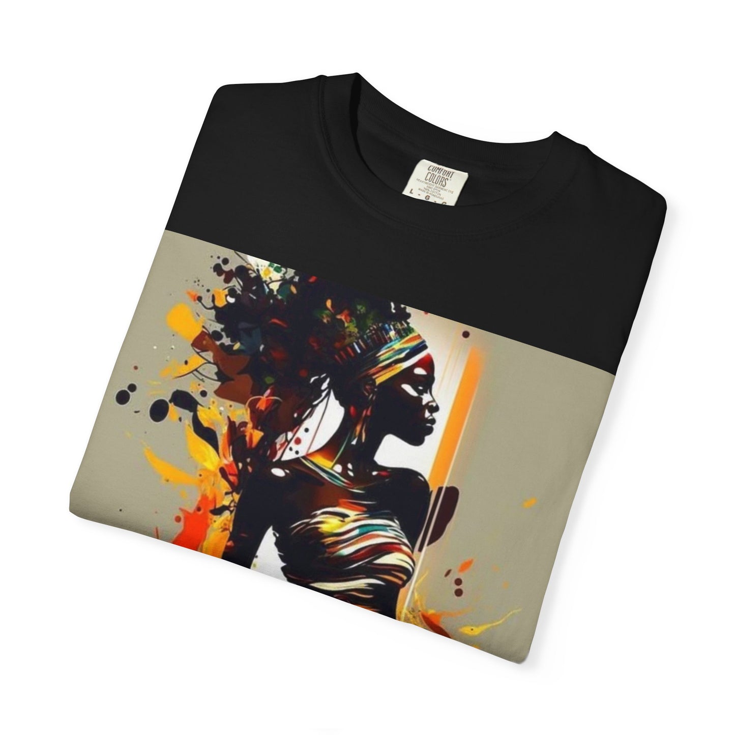 Artistic African Woman T-Shirt | Unisex Garment-Dyed Tee | Inspirational Fashion