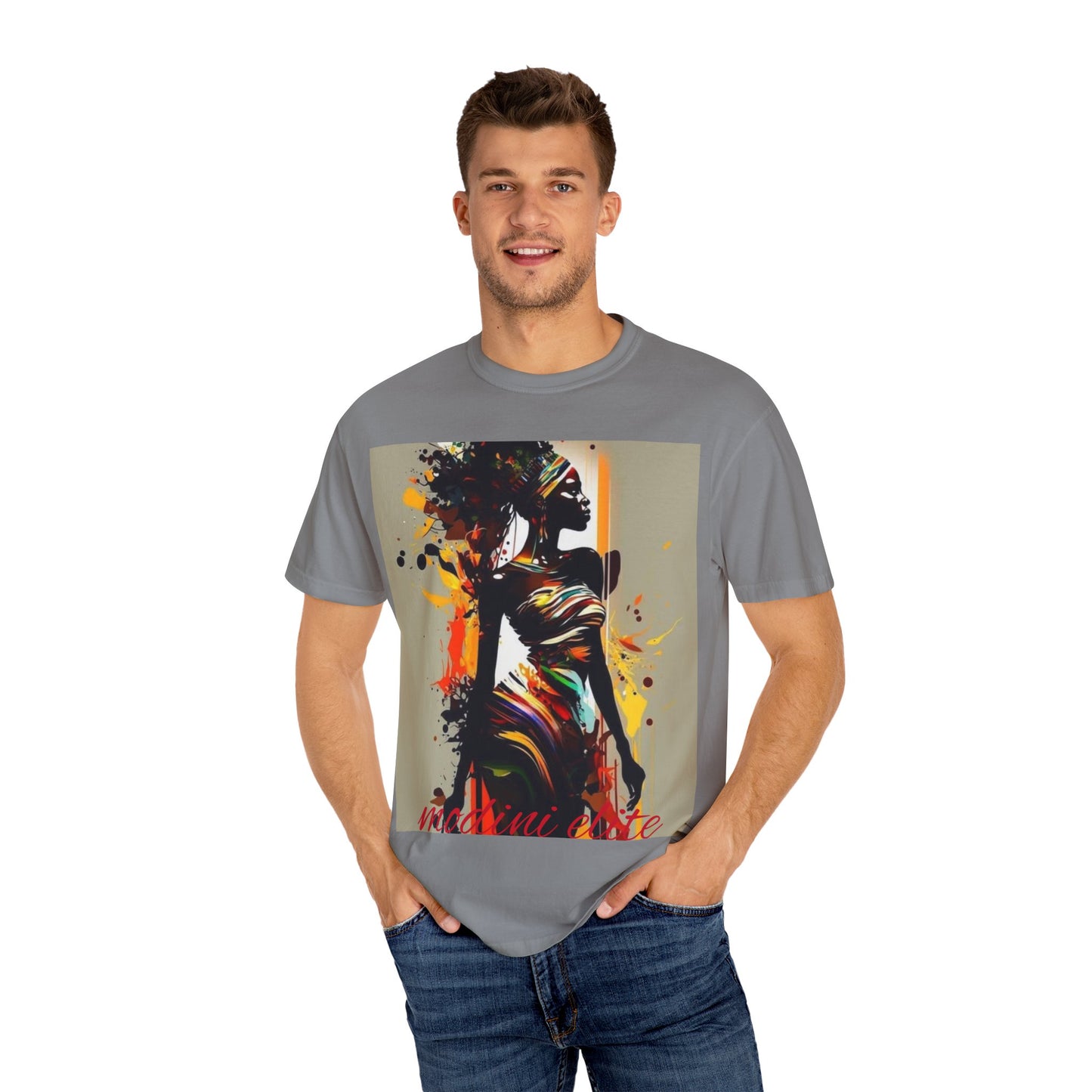 Artistic African Woman T-Shirt | Unisex Garment-Dyed Tee | Inspirational Fashion