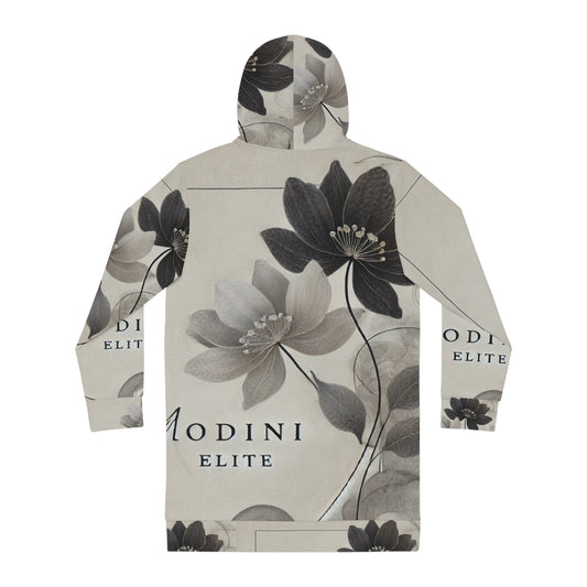 Chic Floral Women's Hoodie Dress, Stylish Casual Wear, Comfortable Layering, Perfect for Fall, Birthday Gifts, Coziness in Style