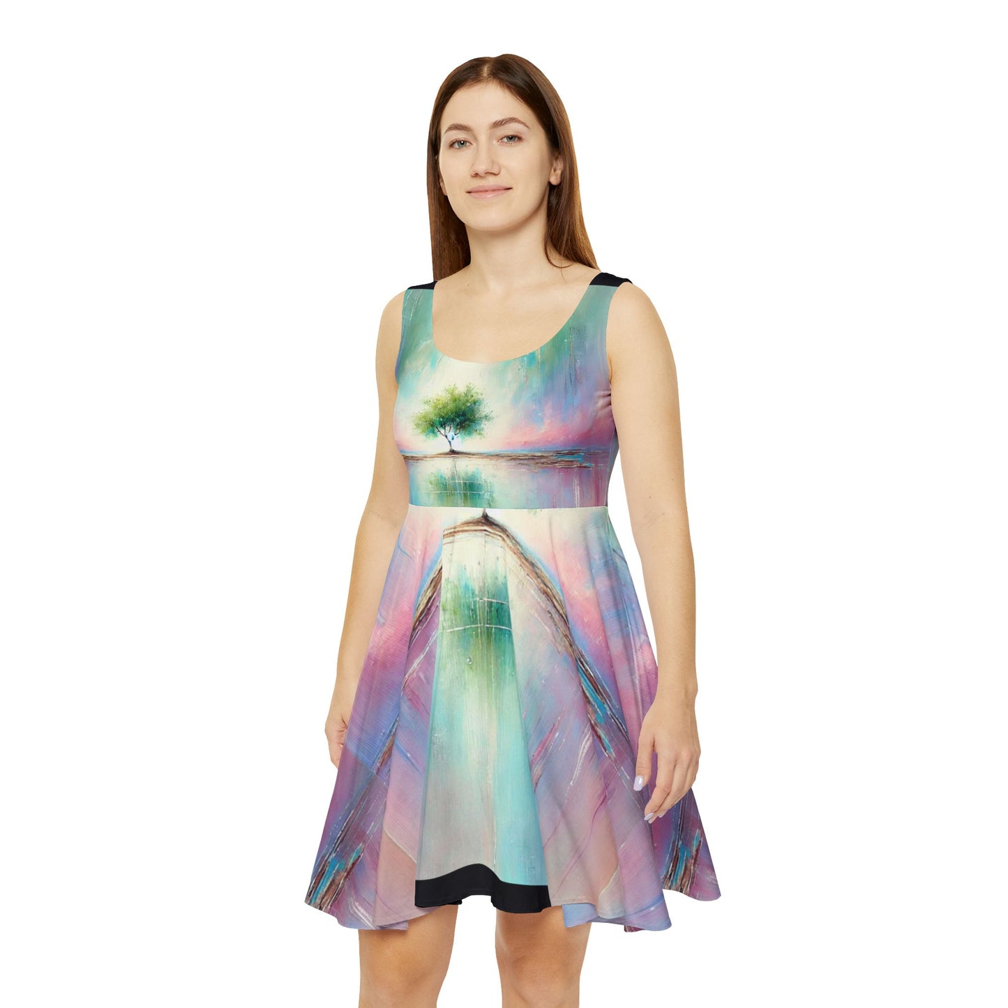 Pastel Abstract Women's Skater Dress - Perfect for Summer Celebrations