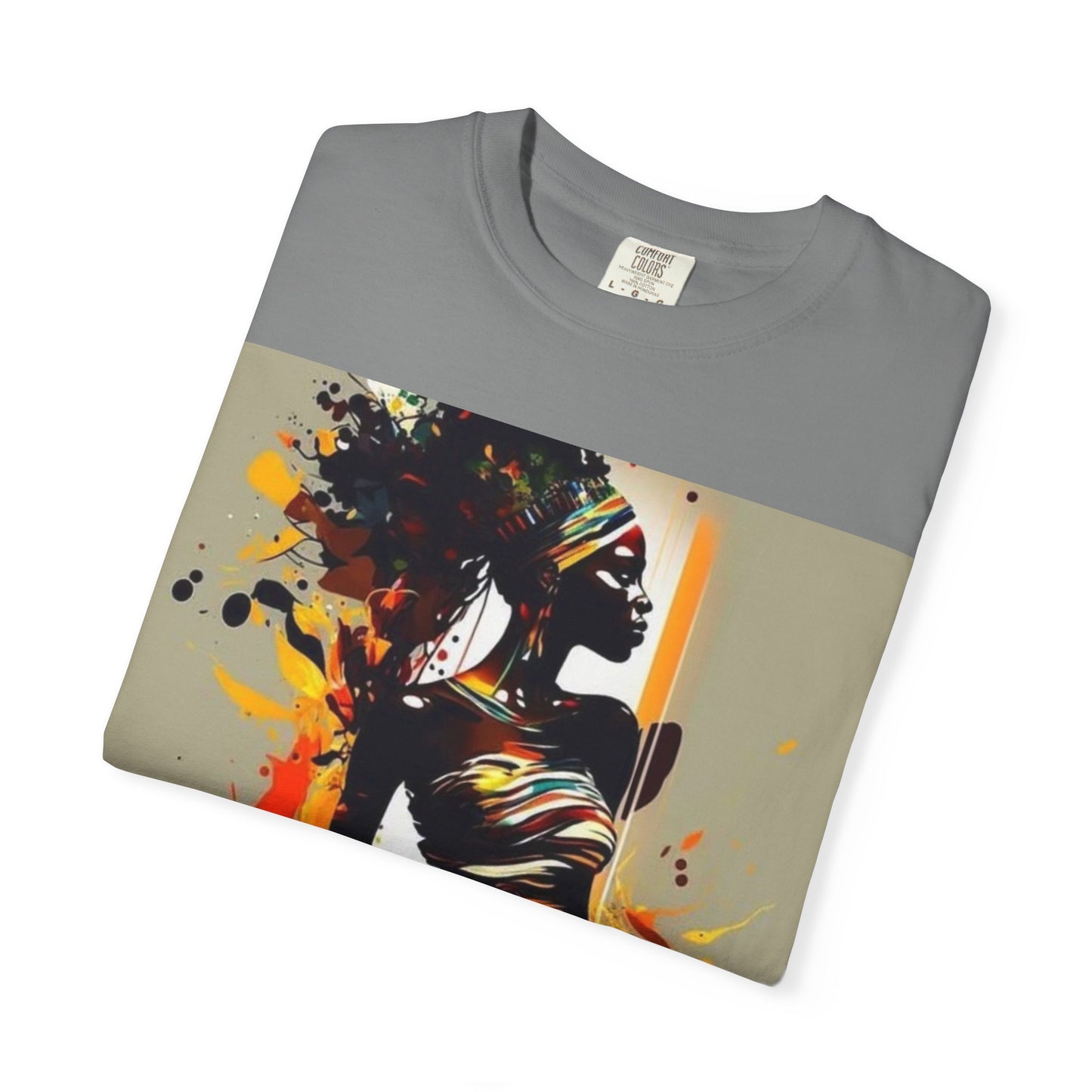 Artistic African Woman T-Shirt | Unisex Garment-Dyed Tee | Inspirational Fashion