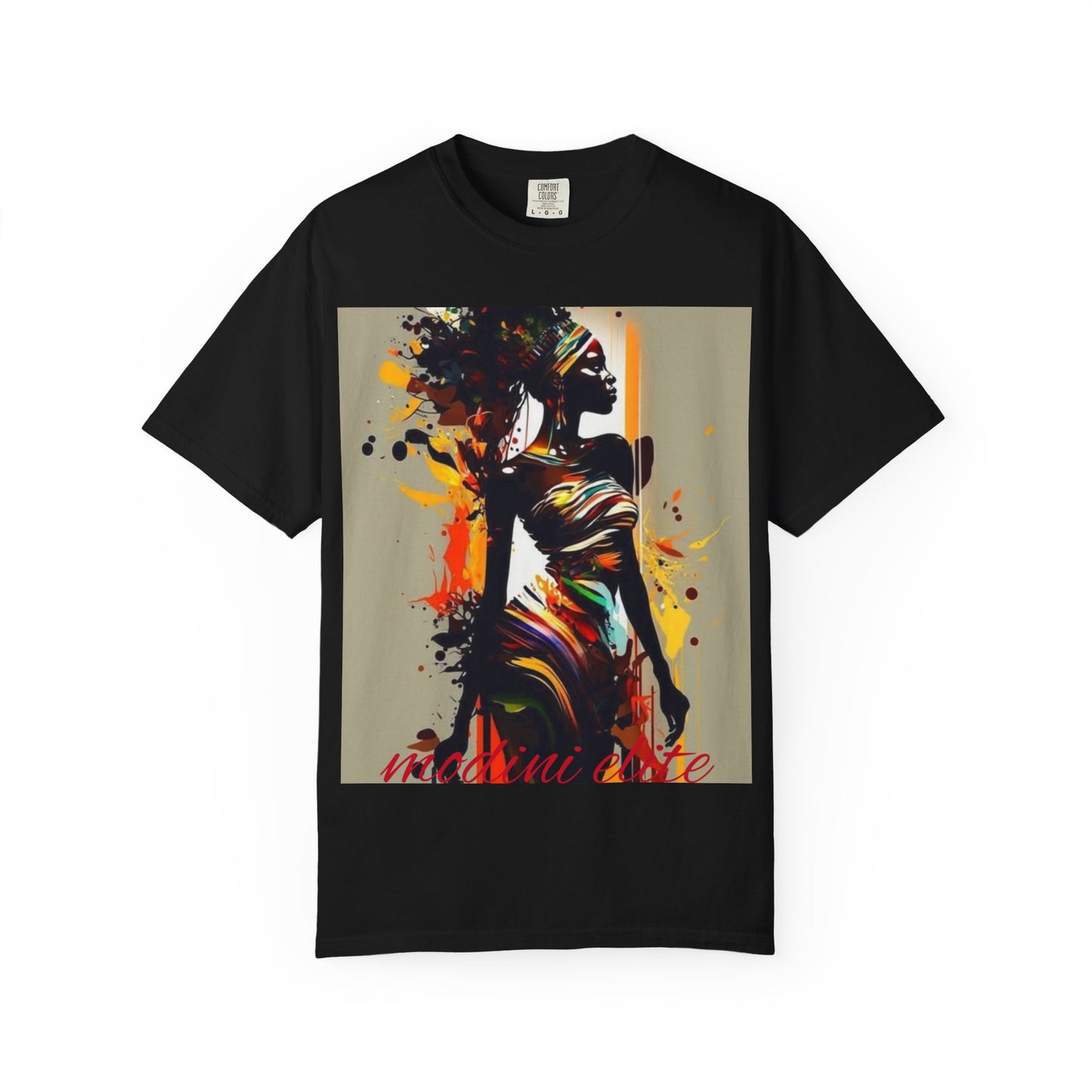 Artistic African Woman T-Shirt | Unisex Garment-Dyed Tee | Inspirational Fashion