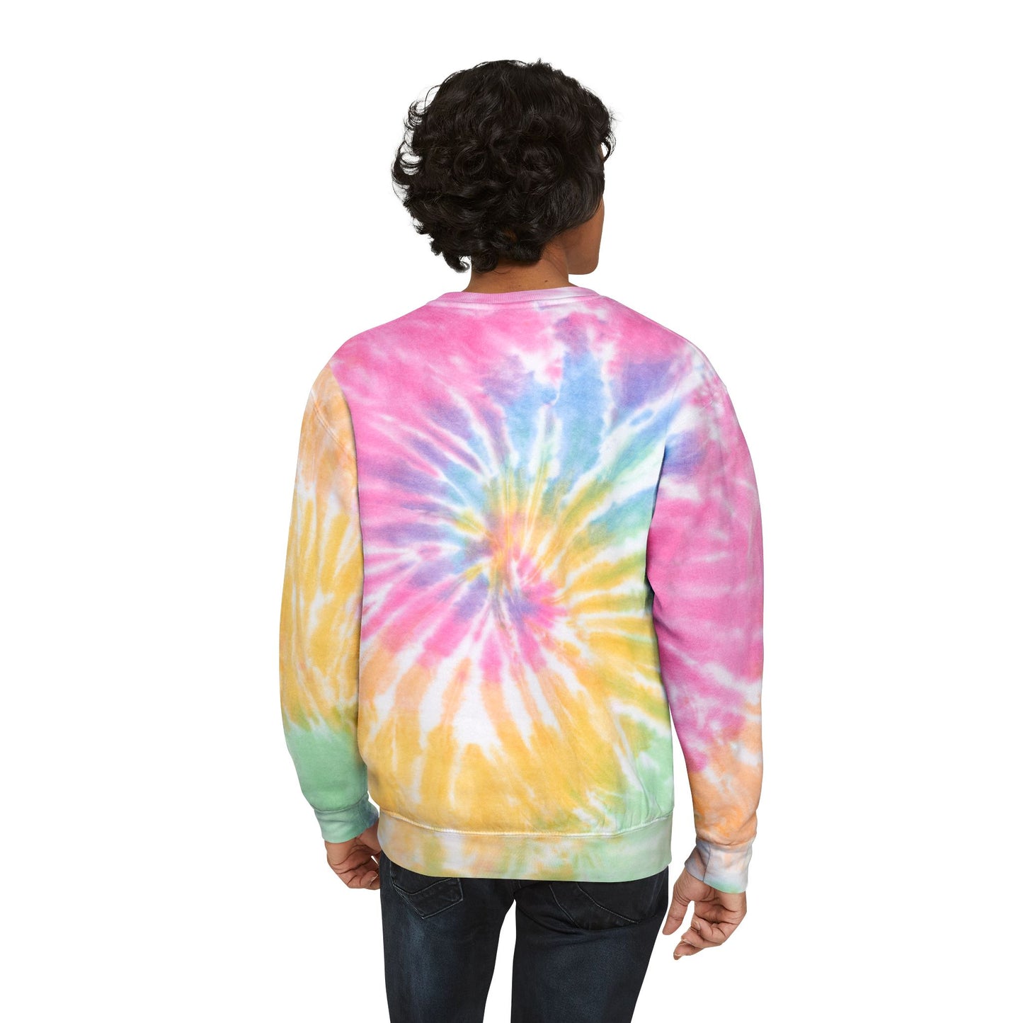 Unisex Tie-Dye Sweatshirt with 'LOVE' Design - Perfect for Celebrations and Casual Wear