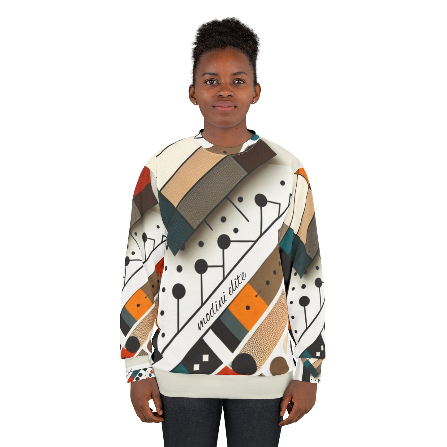 Geometric Pattern Unisex Sweatshirt – Modern Aesthetic for Everyday Comfort