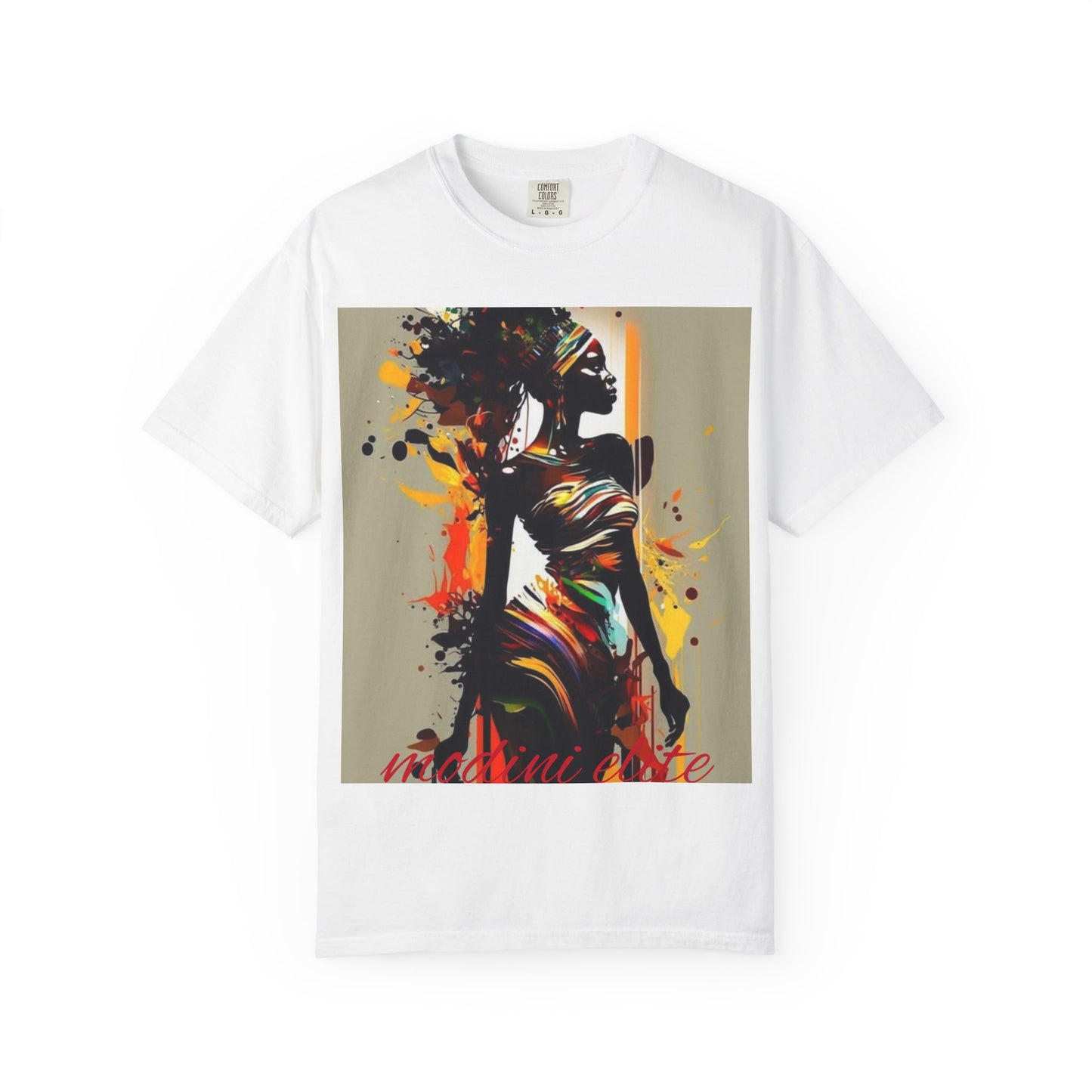 Artistic African Woman T-Shirt | Unisex Garment-Dyed Tee | Inspirational Fashion