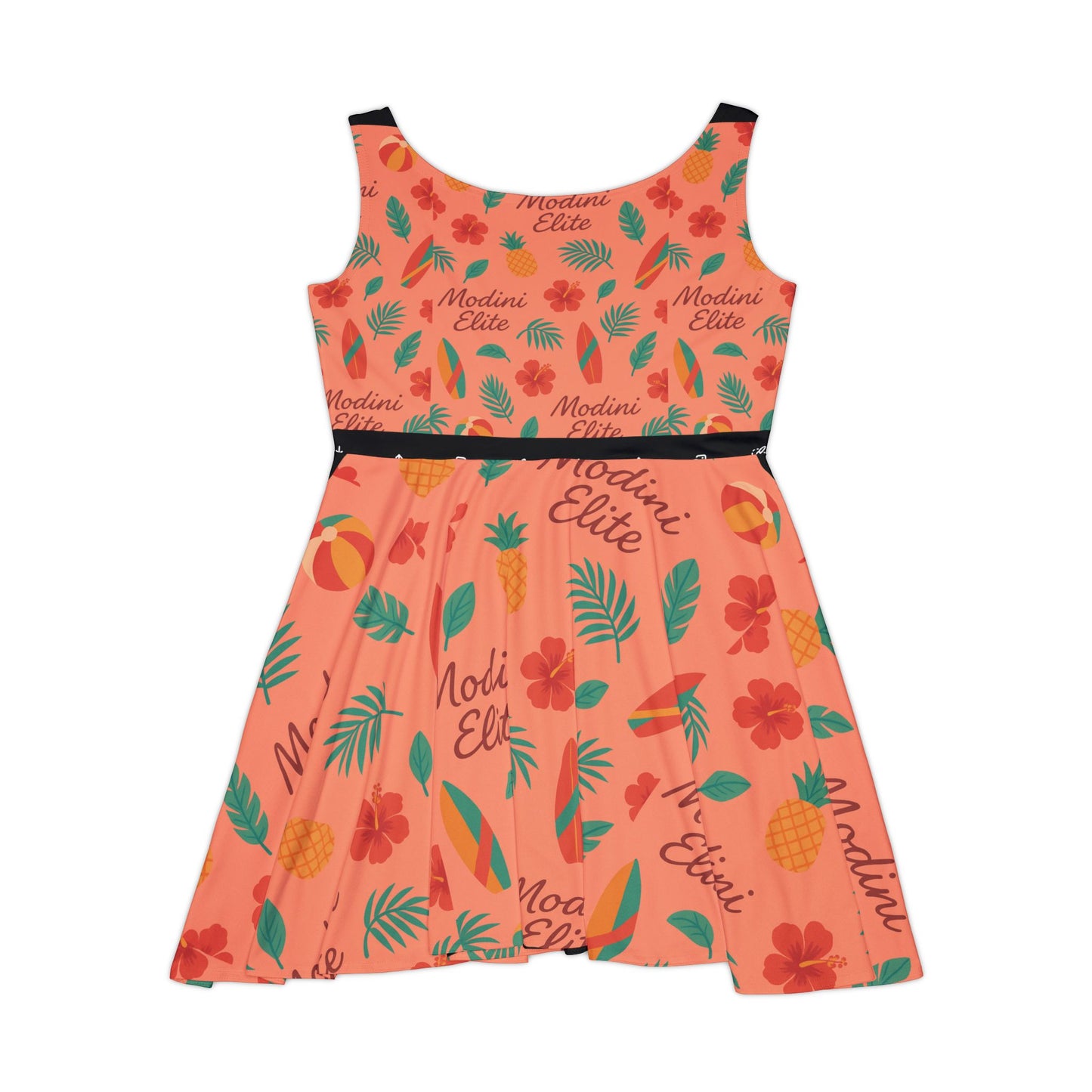 Tropical Floral Skater Dress, Summer Dress, Beach Party Outfit, Vacation Wear, Casual Women’s Dress, Floral Print AOP Dress