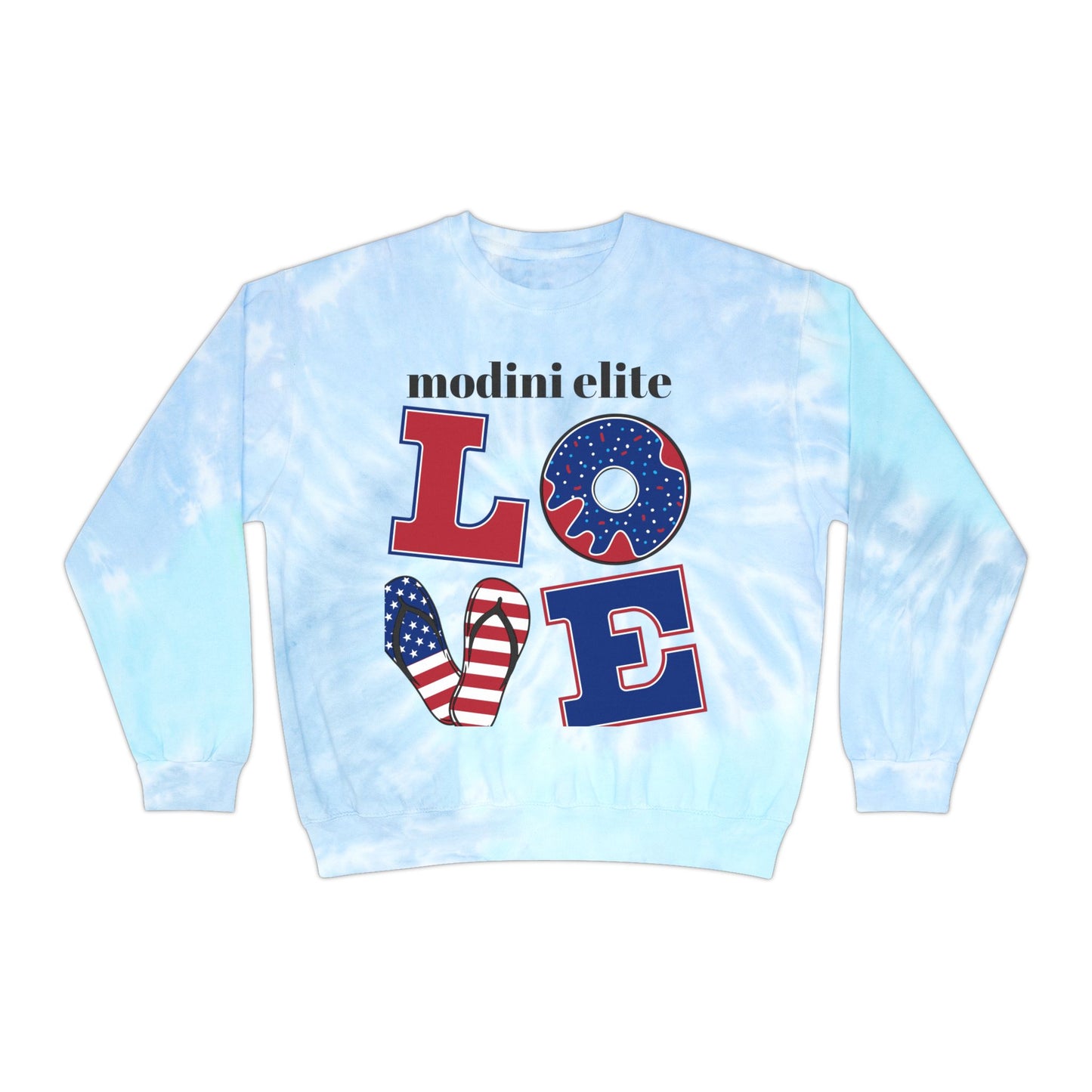 Unisex Tie-Dye Sweatshirt with 'LOVE' Design - Perfect for Celebrations and Casual Wear