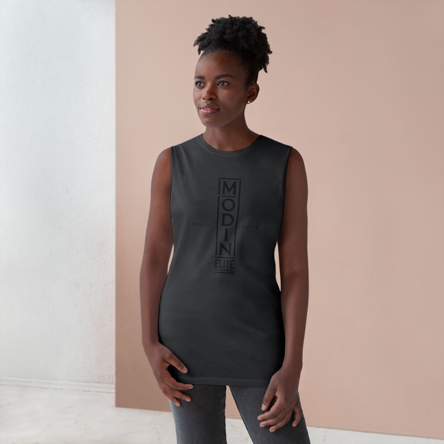 Stylish Unisex Tank Top with MODIN ELITE Design, Casual Wear for Fitness, Unisex Workout Apparel, Summer Essentials, Gift for Athletes
