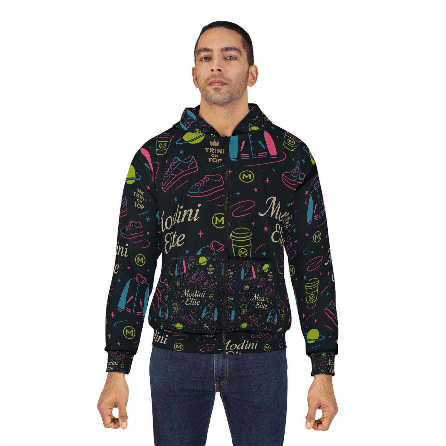 Stylish Unisex Zip Hoodie for Trendsetters, Unique Athletic Apparel, Gift for Sports Lovers, Casual Wear, Personalized Zip-Up Hoodie