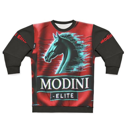 Unisex Horse Sweatshirt, Bold Equine Design, Casual Wear, Gift for Horse Lovers, Statement Pullover, Unique Style