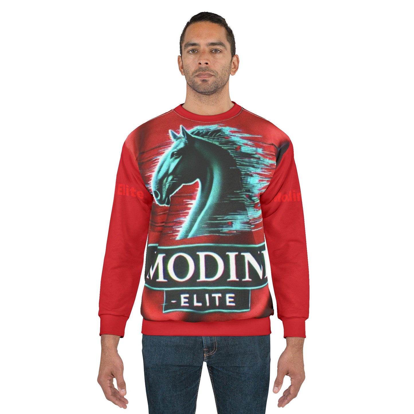 Unisex Horse Sweatshirt, Bold Equine Design, Casual Wear, Gift for Horse Lovers, Statement Pullover, Unique Style