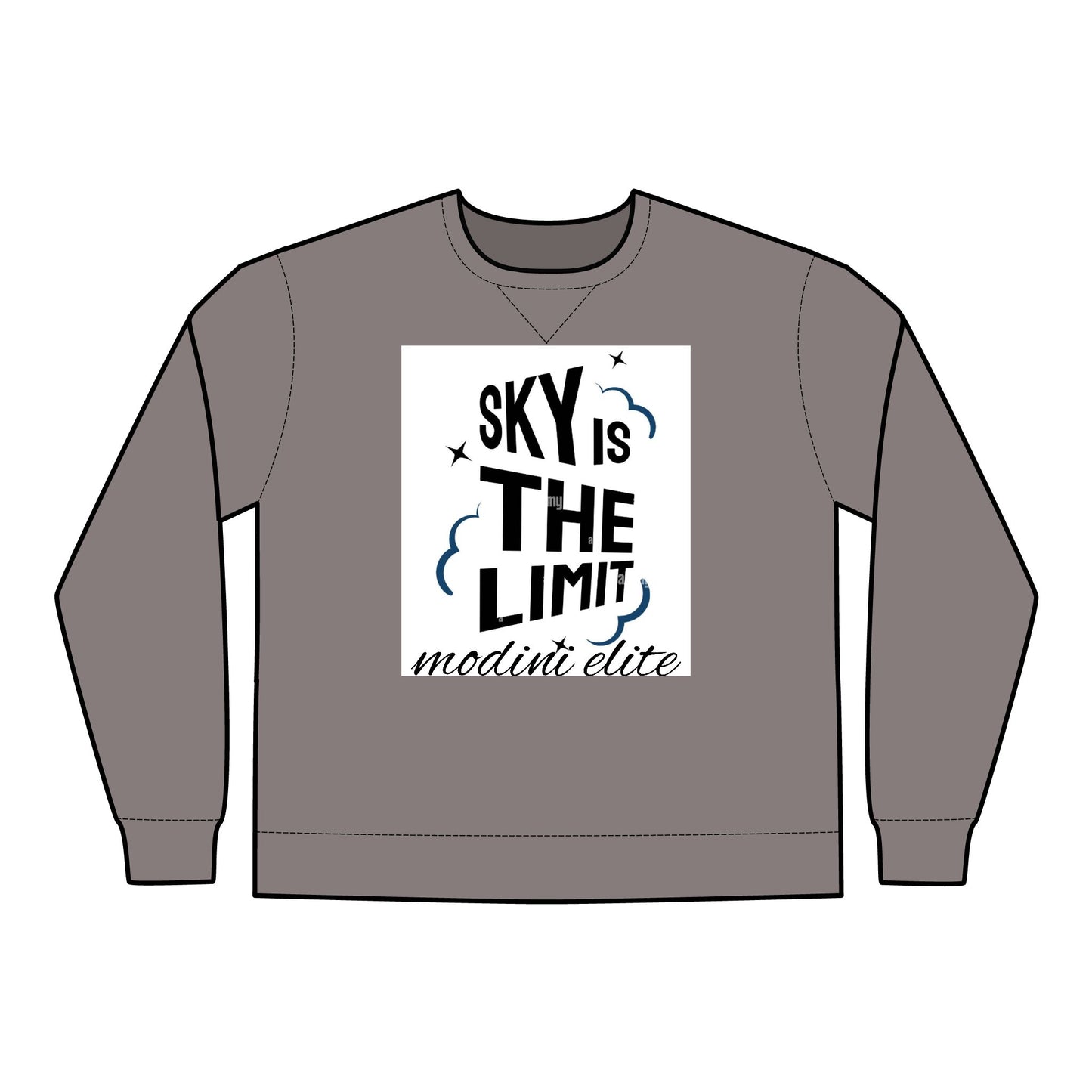 Inspirational Sky Is The Limit Crewneck Sweatshirt for Everyday Comfort