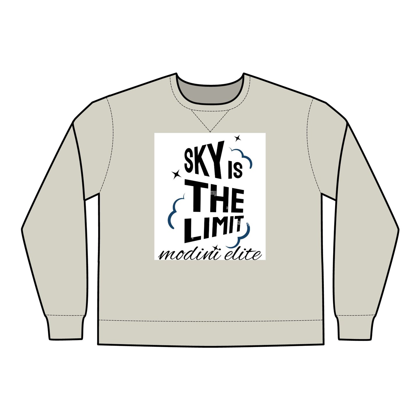 Inspirational Sky Is The Limit Crewneck Sweatshirt for Everyday Comfort