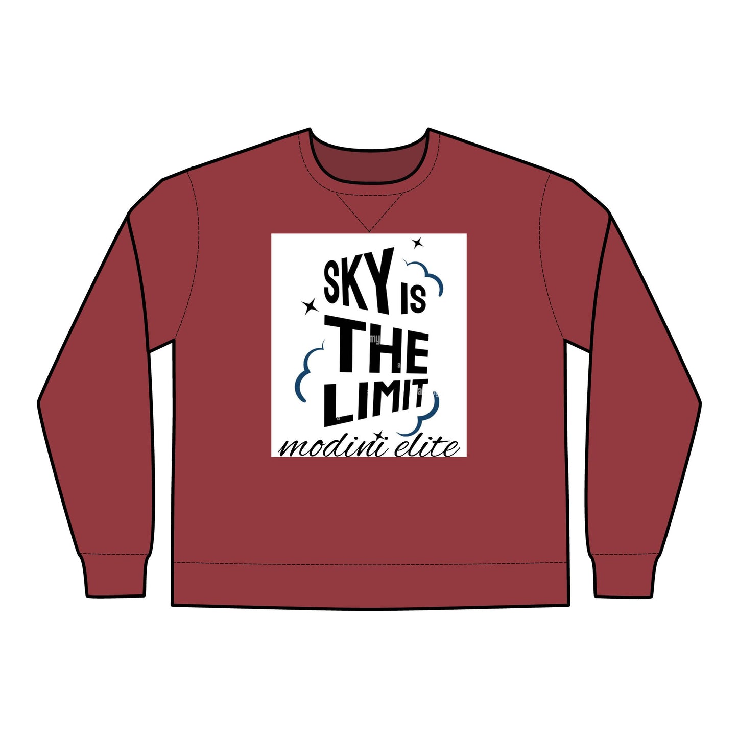 Inspirational Sky Is The Limit Crewneck Sweatshirt for Everyday Comfort