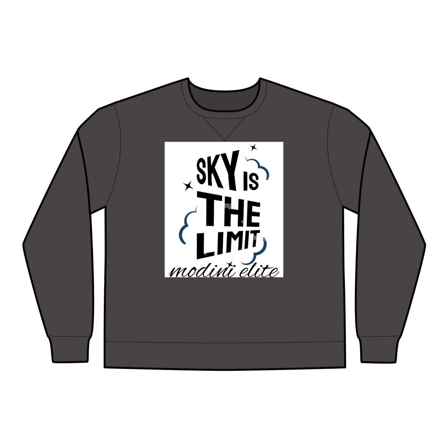 Inspirational Sky Is The Limit Crewneck Sweatshirt for Everyday Comfort
