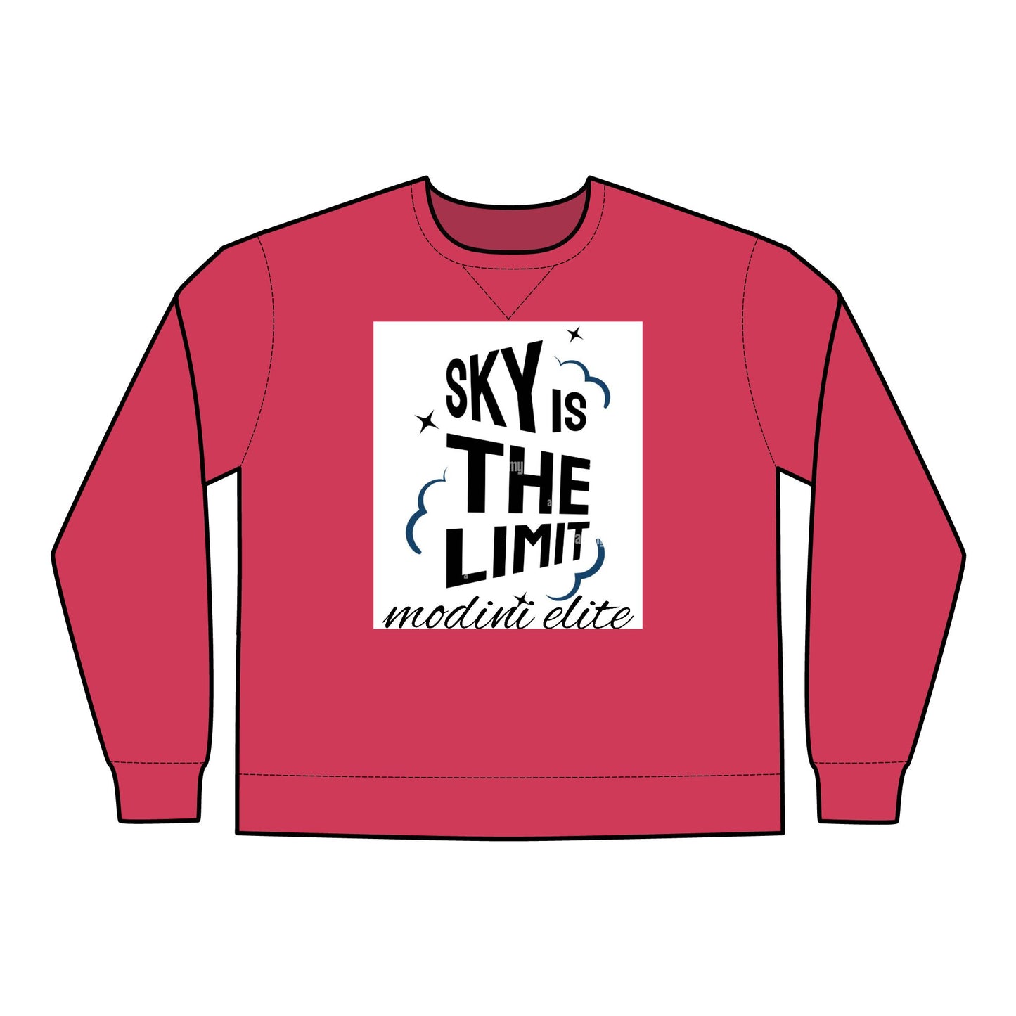 Inspirational Sky Is The Limit Crewneck Sweatshirt for Everyday Comfort