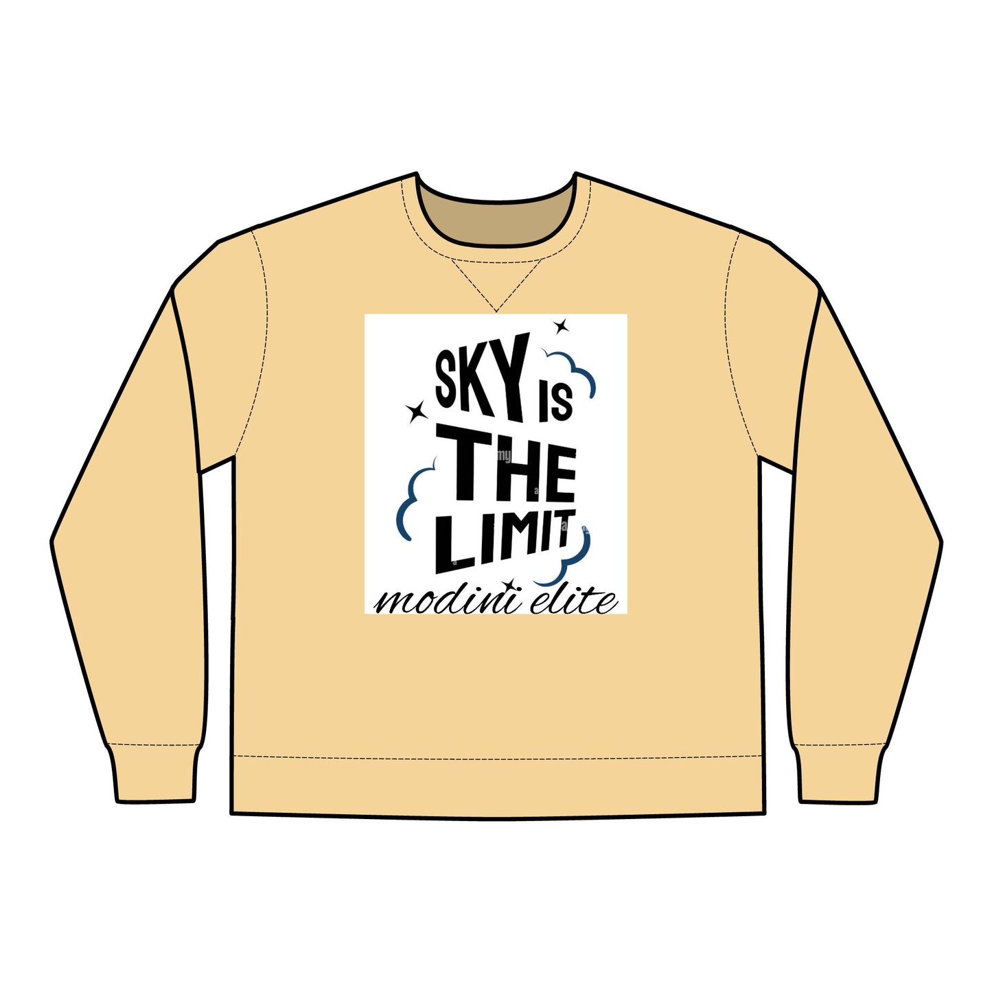 Inspirational Sky Is The Limit Crewneck Sweatshirt for Everyday Comfort