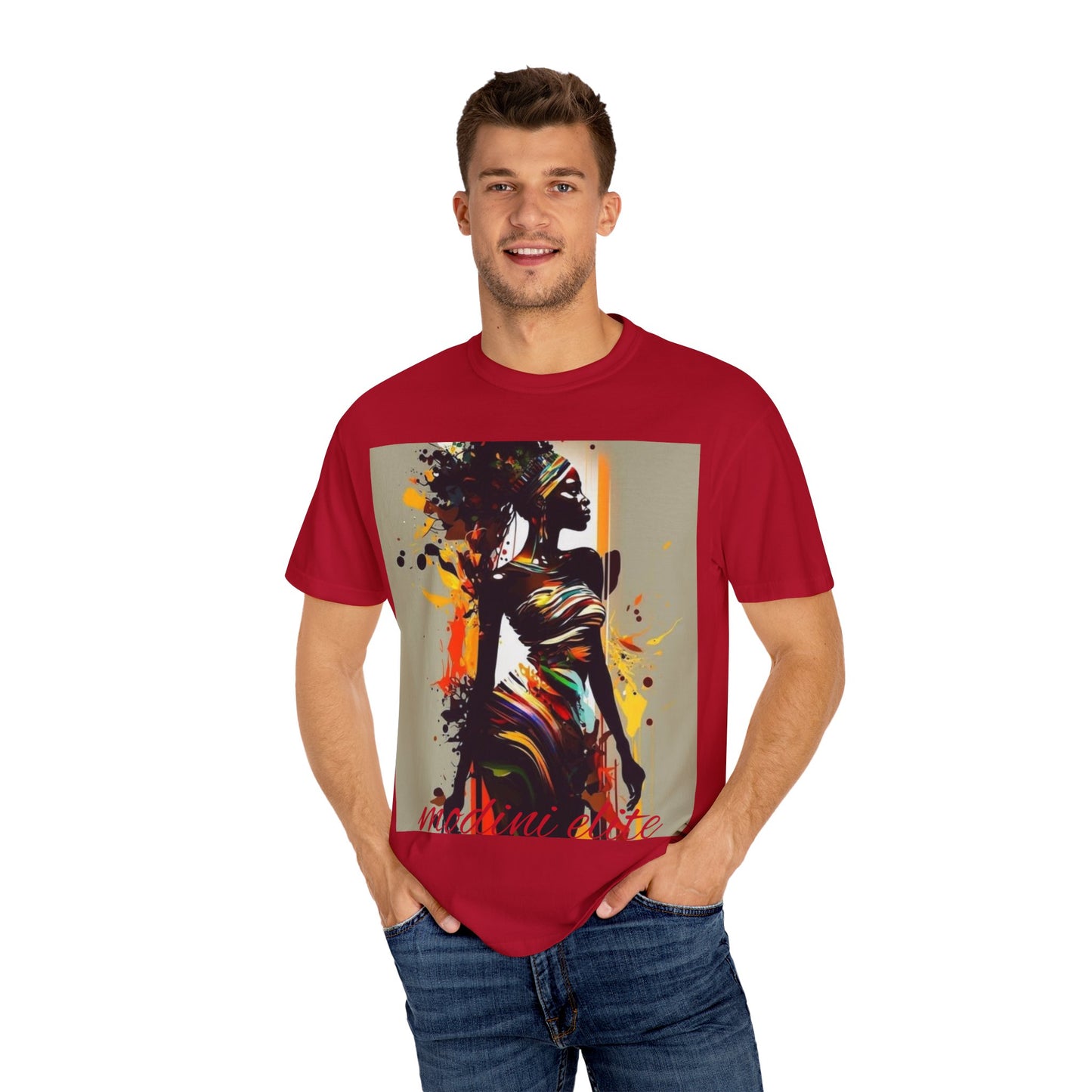 Artistic African Woman T-Shirt | Unisex Garment-Dyed Tee | Inspirational Fashion