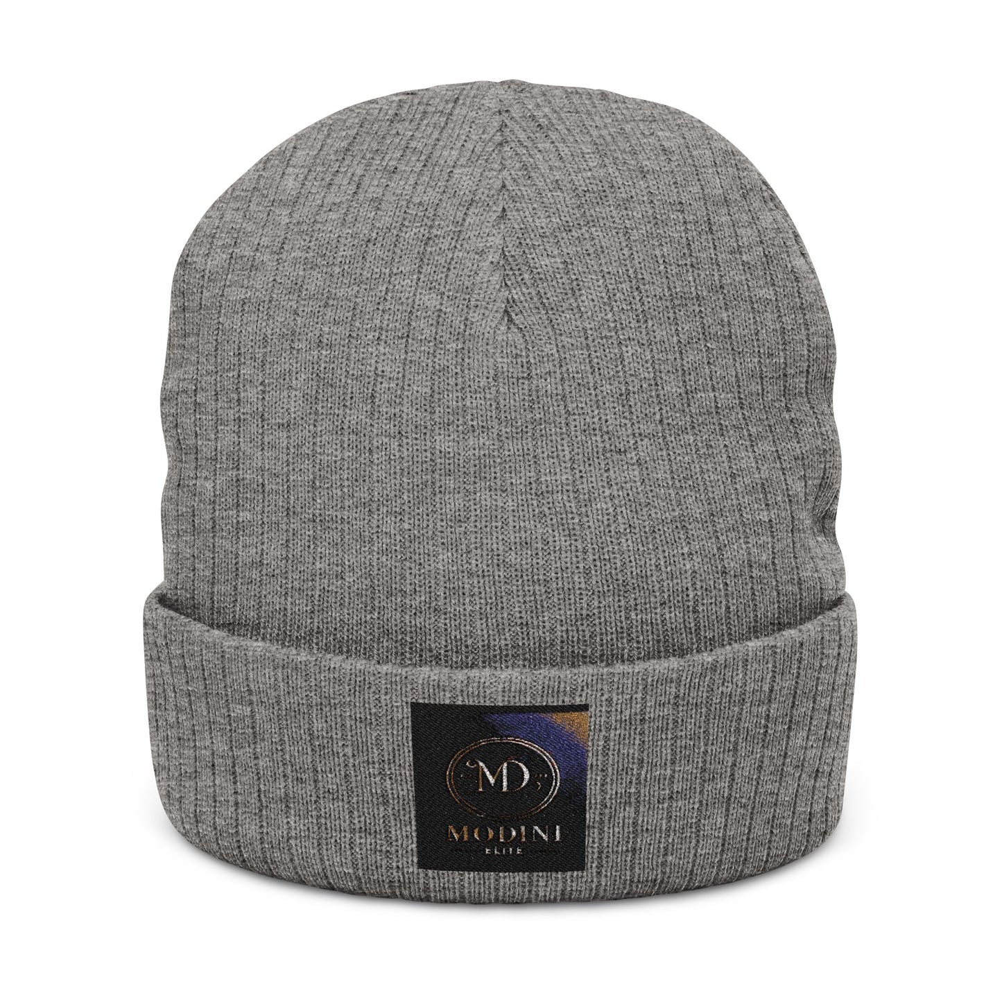 Stylish Ribbed Knit Beanie with Custom Embroidery