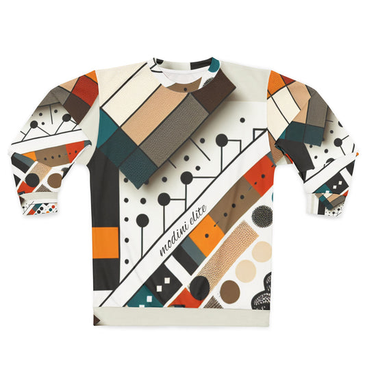 Geometric Pattern Unisex Sweatshirt – Modern Aesthetic for Everyday Comfort