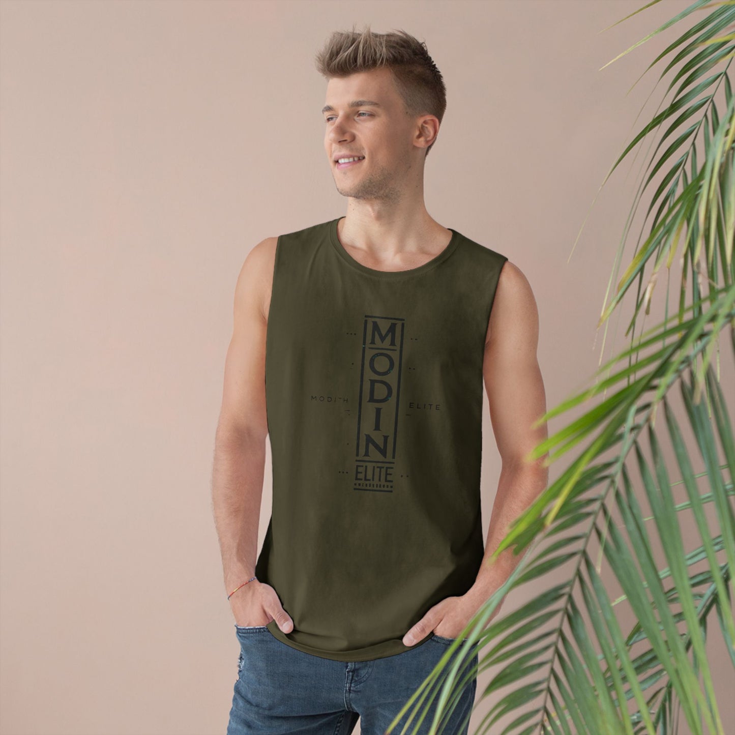 Stylish Unisex Tank Top with MODIN ELITE Design, Casual Wear for Fitness, Unisex Workout Apparel, Summer Essentials, Gift for Athletes