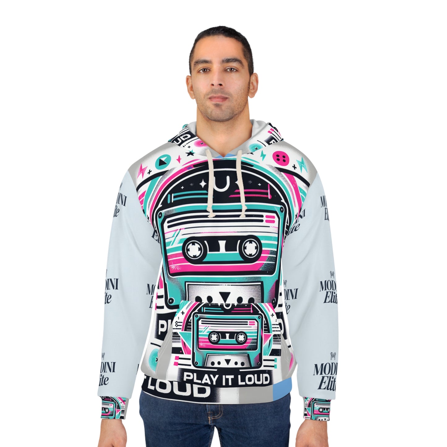 Retro Cassette Hoodie - Play It Loud | Unisex Pullover, 90s Style Sweatshirt, Vintage Music Hoodie, Casual Streetwear, Gift for Music Lovers