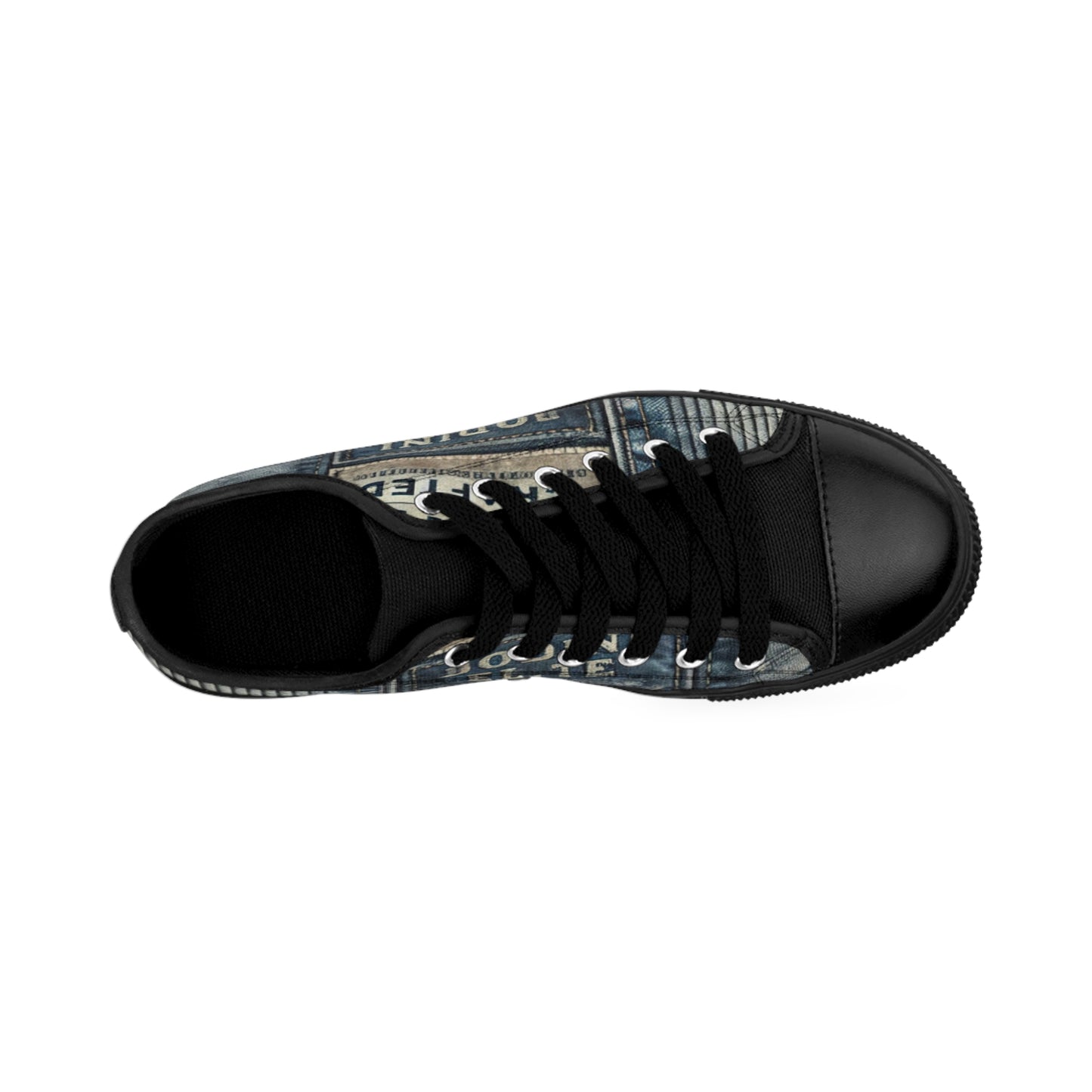 Stylish Men's Sneakers with Denim Print - Casual Footwear for Everyday Wear