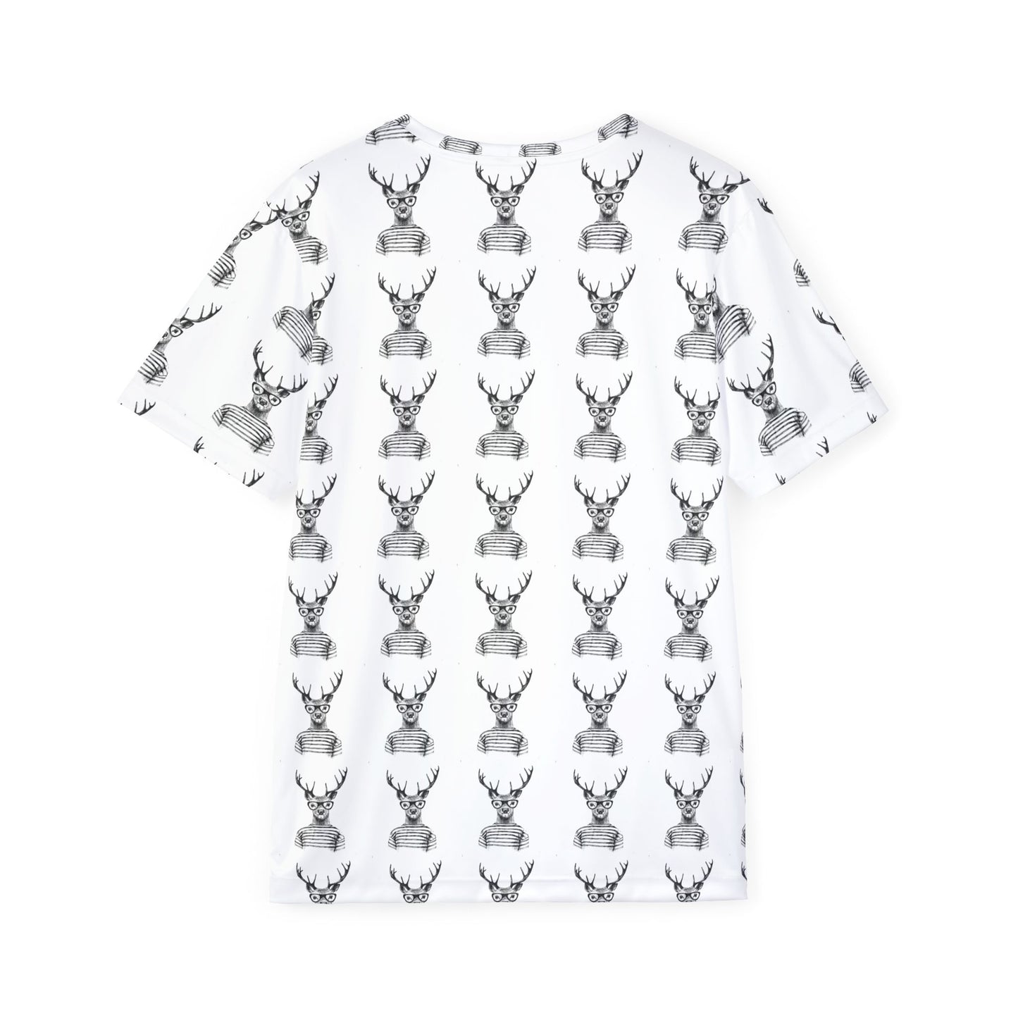 Men's Sports Jersey - Striped Antler Design Tee for Active Lifestyle
