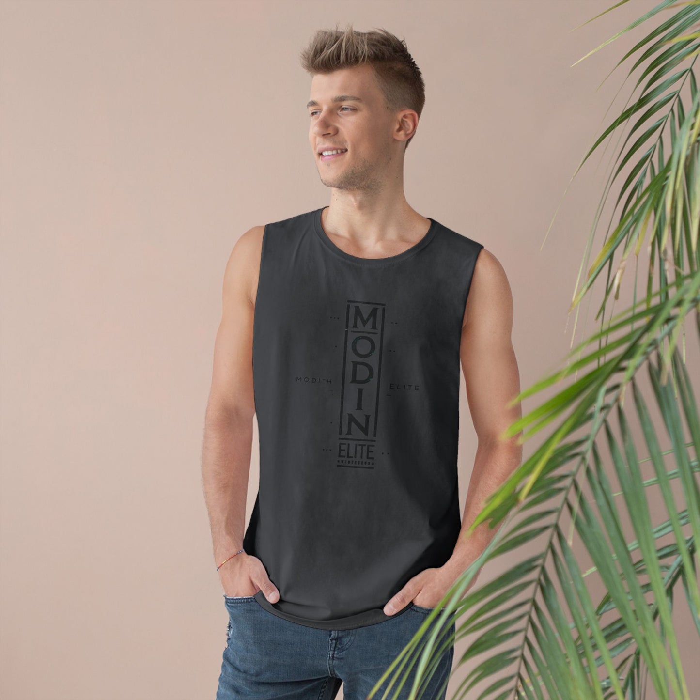 Stylish Unisex Tank Top with MODIN ELITE Design, Casual Wear for Fitness, Unisex Workout Apparel, Summer Essentials, Gift for Athletes