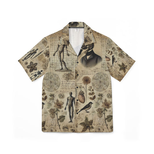 Vintage Botanical Hawaiian Camp Shirt for Men - Perfect for Summer Adventures