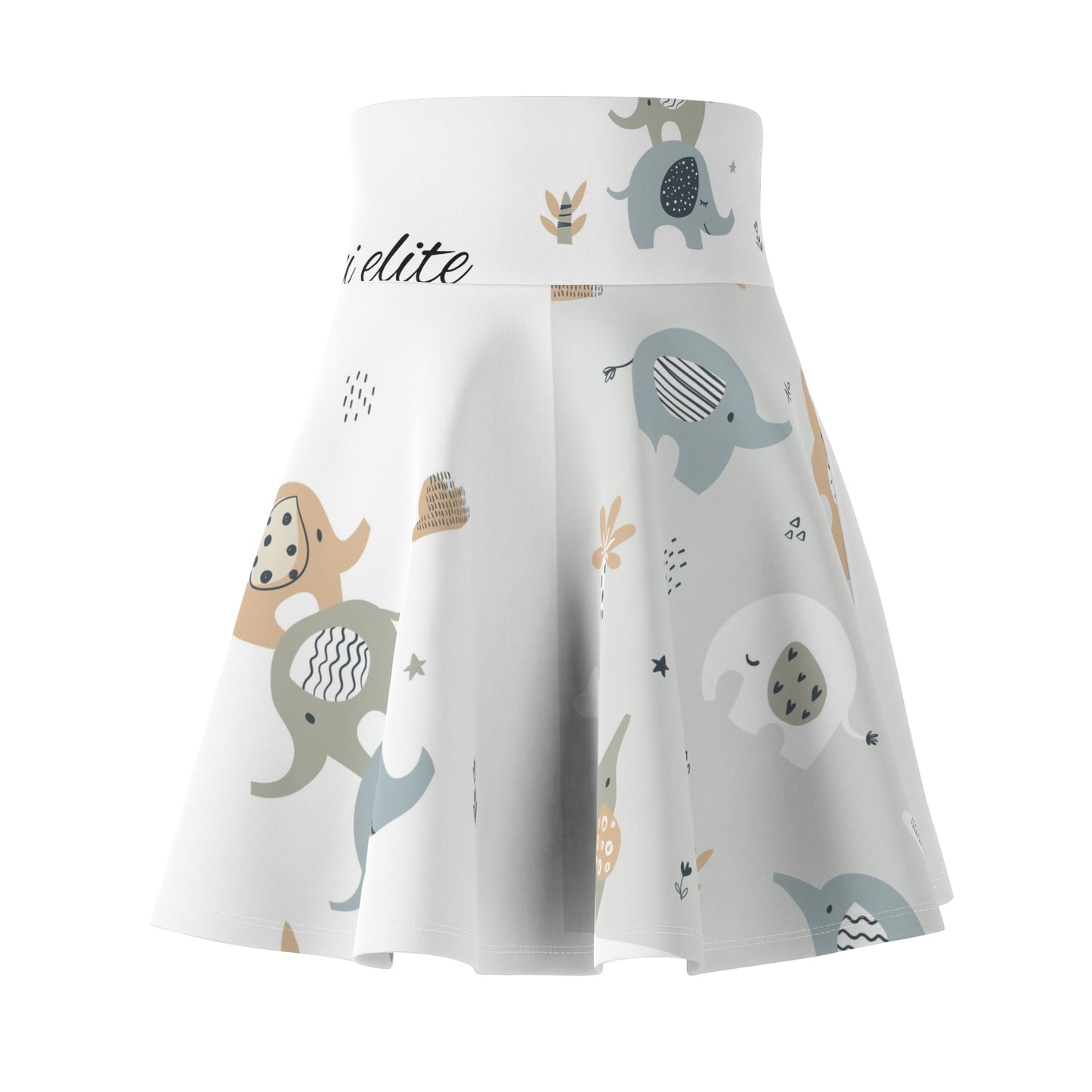 Whimsical Elephant Women's Skater Skirt – Fun & Playful Fashion Statement