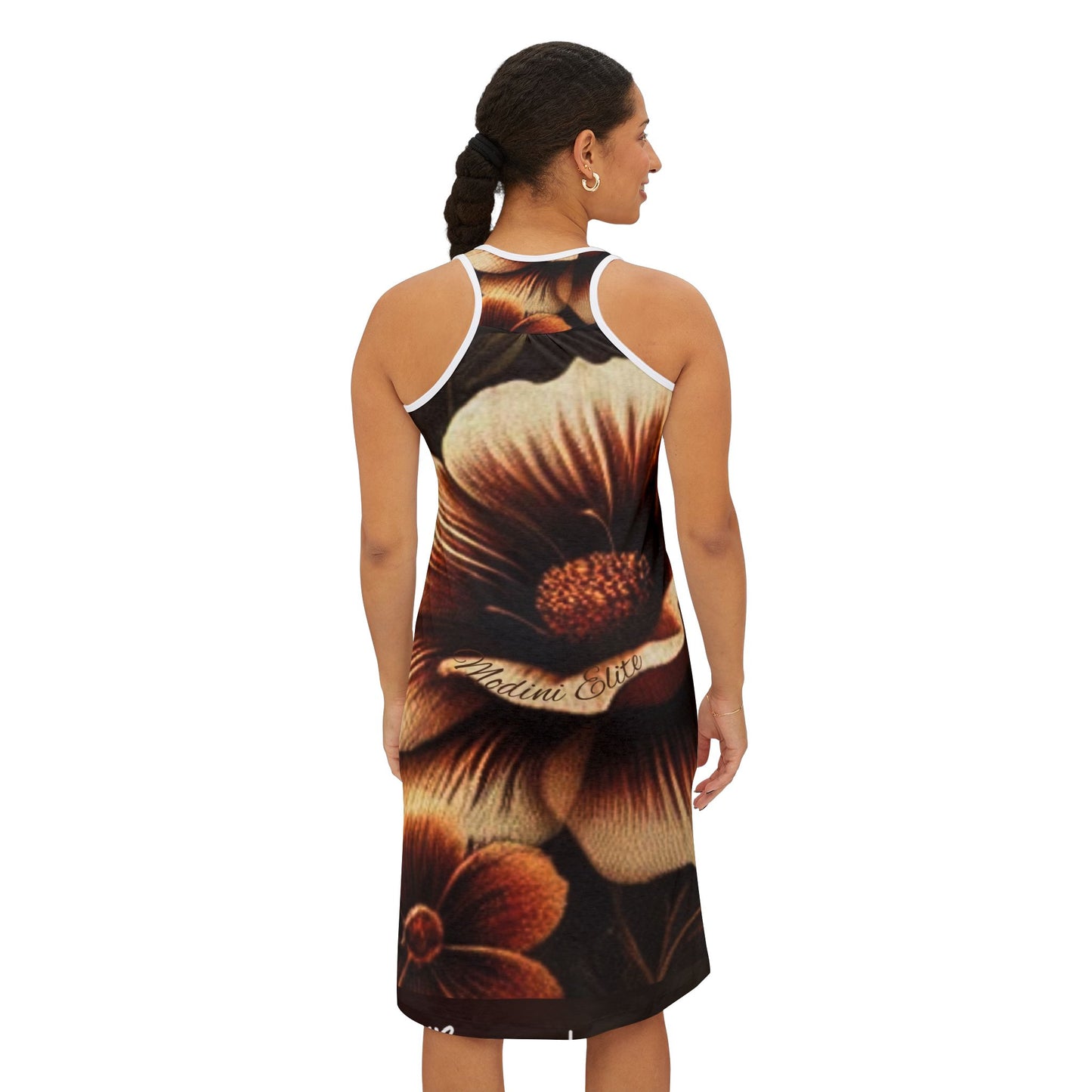 Elegant Floral Racerback Dress, Casual Dress, Summer Outfit, Beachwear, Stylish Dress for Women, Floral Print Dress