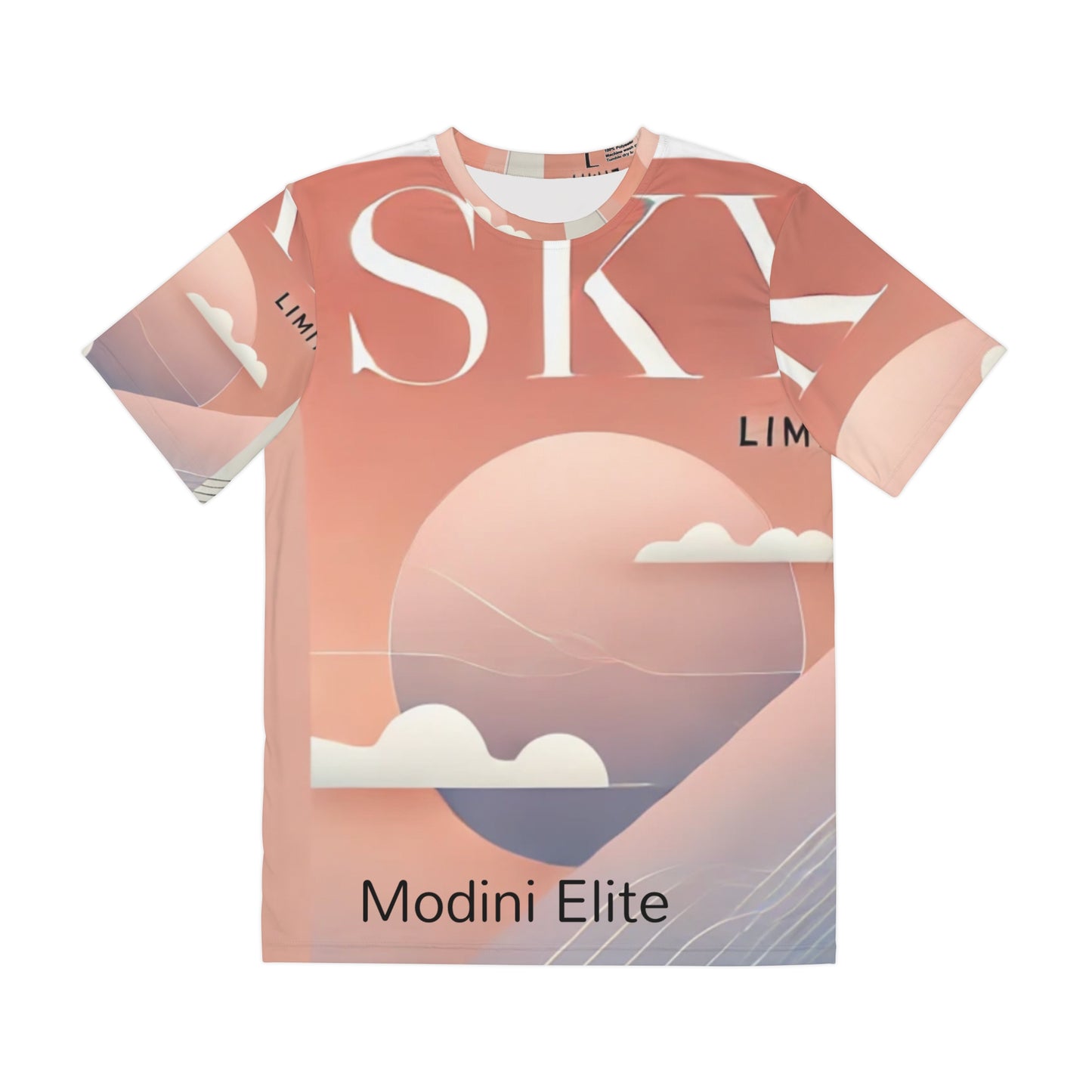 Men's Polyester Tee - Sky Limit Graphic T-Shirt for Casual Wear