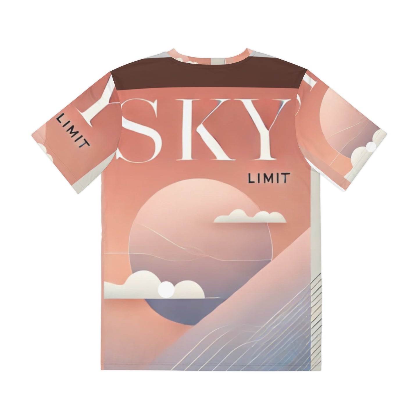 Men's Polyester Tee - Sky Limit Graphic T-Shirt for Casual Wear