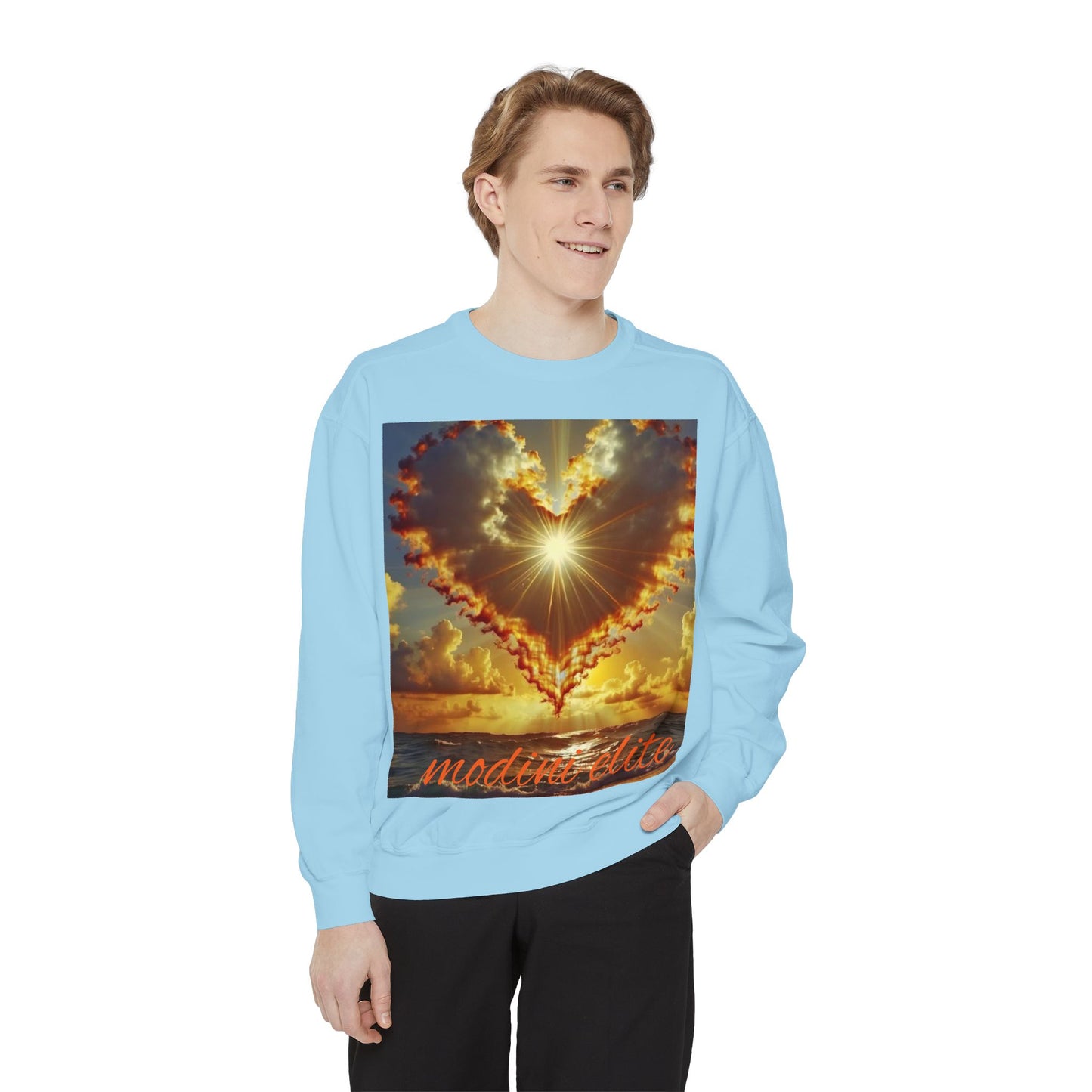 Sunset Heart Unisex Sweatshirt - Cozy Love for Every Occasion