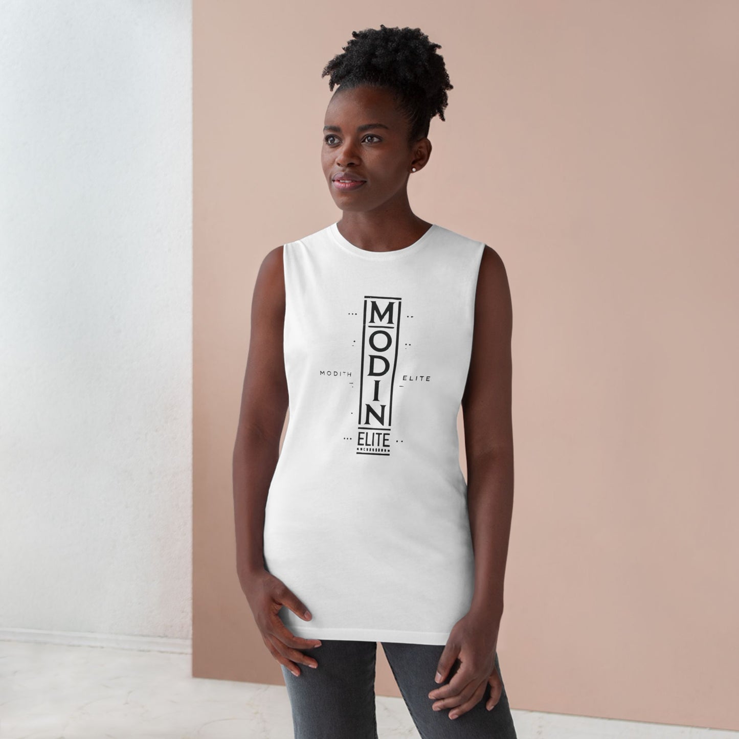 Stylish Unisex Tank Top with MODIN ELITE Design, Casual Wear for Fitness, Unisex Workout Apparel, Summer Essentials, Gift for Athletes