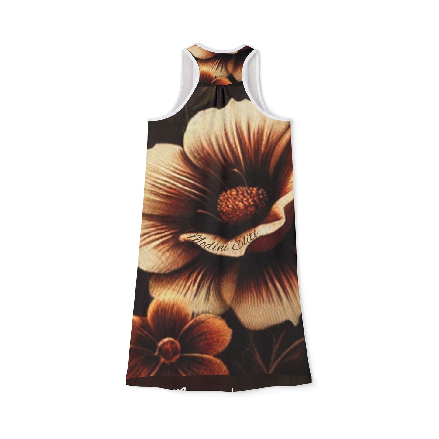 Elegant Floral Racerback Dress, Casual Dress, Summer Outfit, Beachwear, Stylish Dress for Women, Floral Print Dress