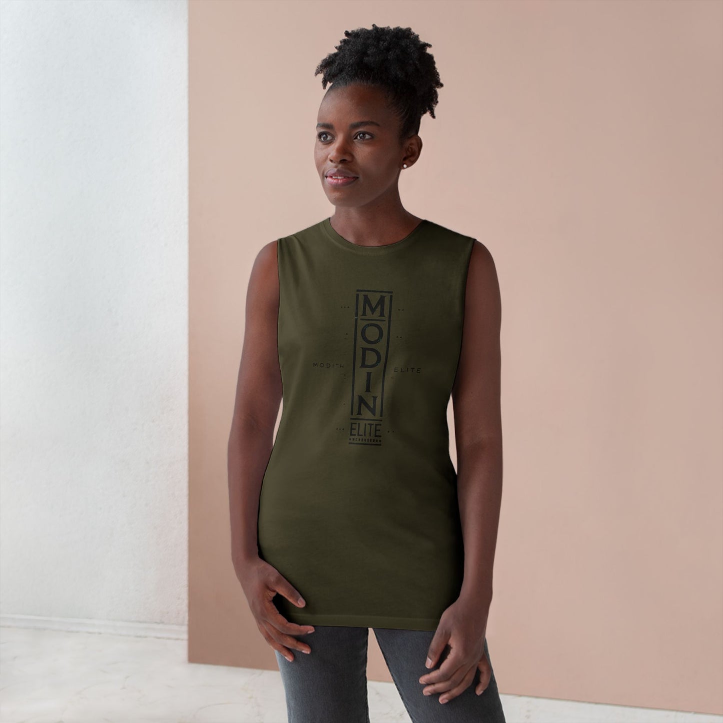 Stylish Unisex Tank Top with MODIN ELITE Design, Casual Wear for Fitness, Unisex Workout Apparel, Summer Essentials, Gift for Athletes