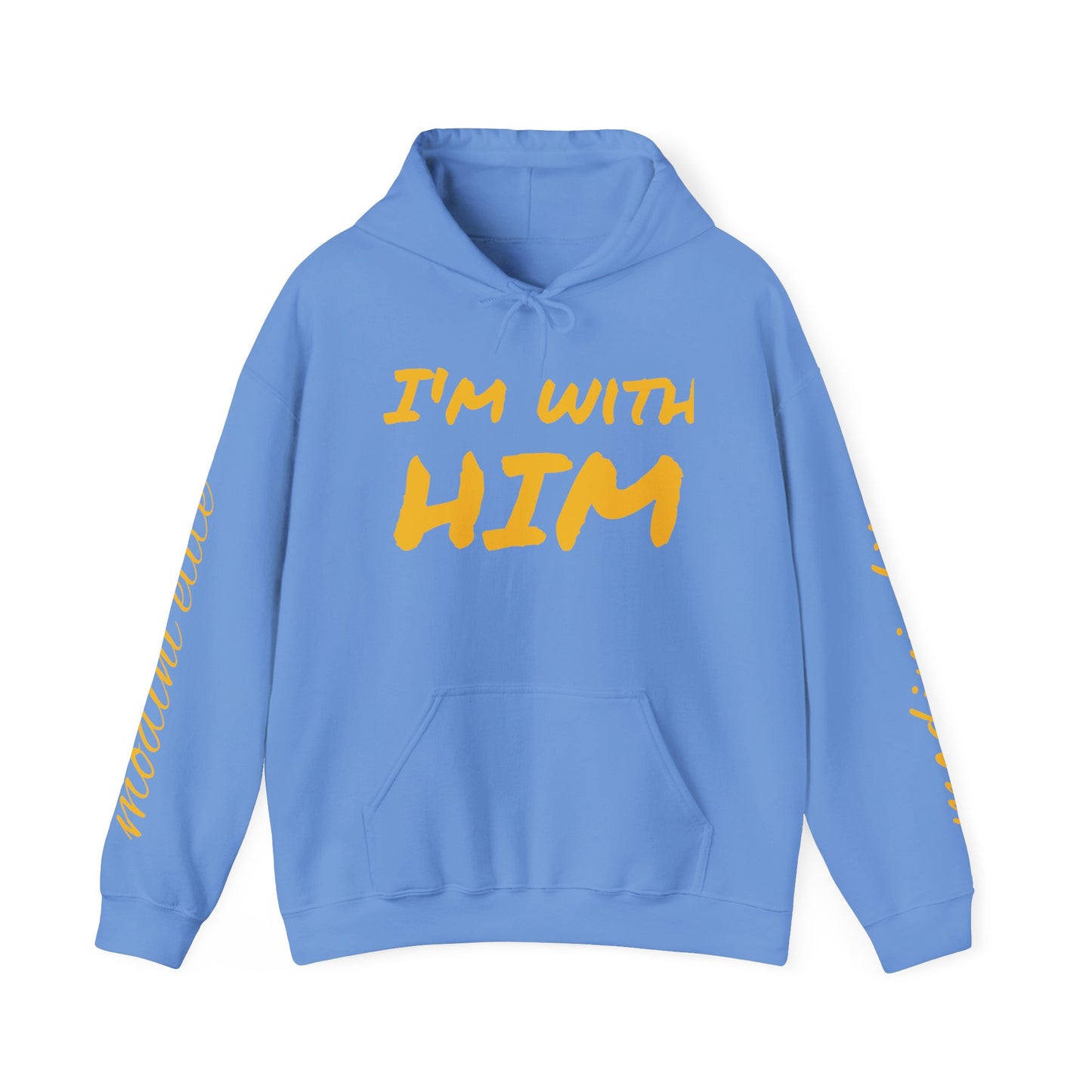 Unisex Heavy Blend™ Hooded Sweatshirt - "I'M WITH HIM" Statement Sweatshirt for Casual Comfort