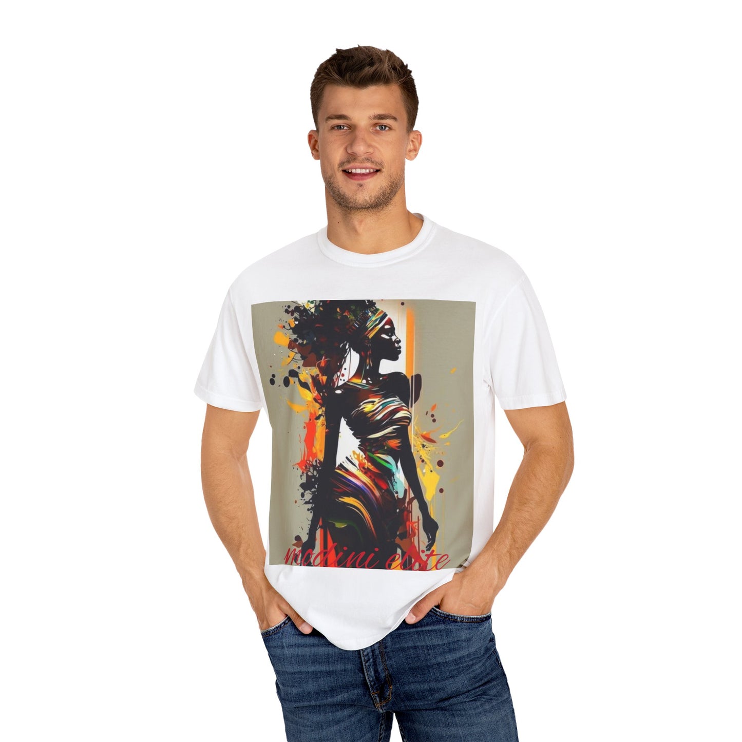 Artistic African Woman T-Shirt | Unisex Garment-Dyed Tee | Inspirational Fashion