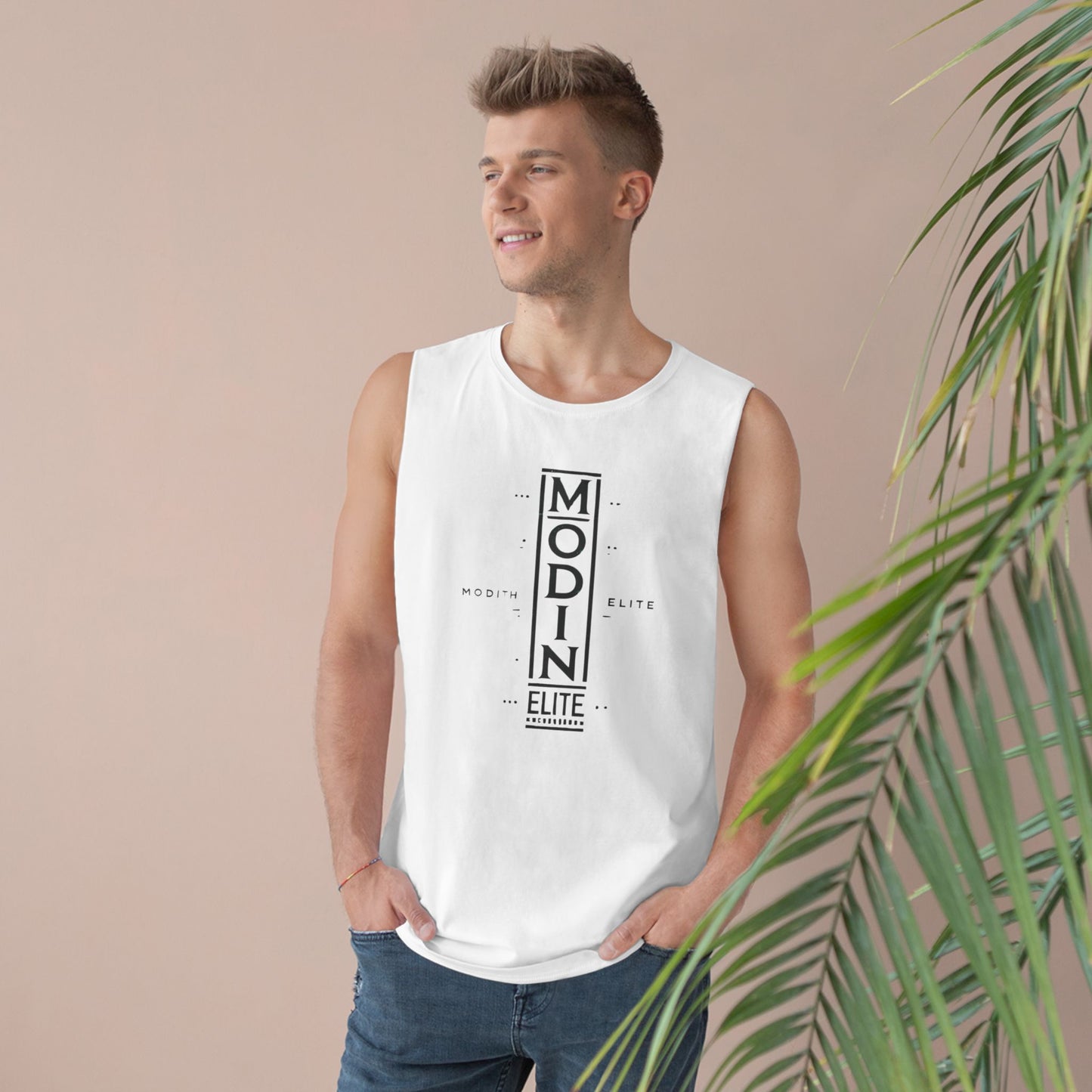 Stylish Unisex Tank Top with MODIN ELITE Design, Casual Wear for Fitness, Unisex Workout Apparel, Summer Essentials, Gift for Athletes
