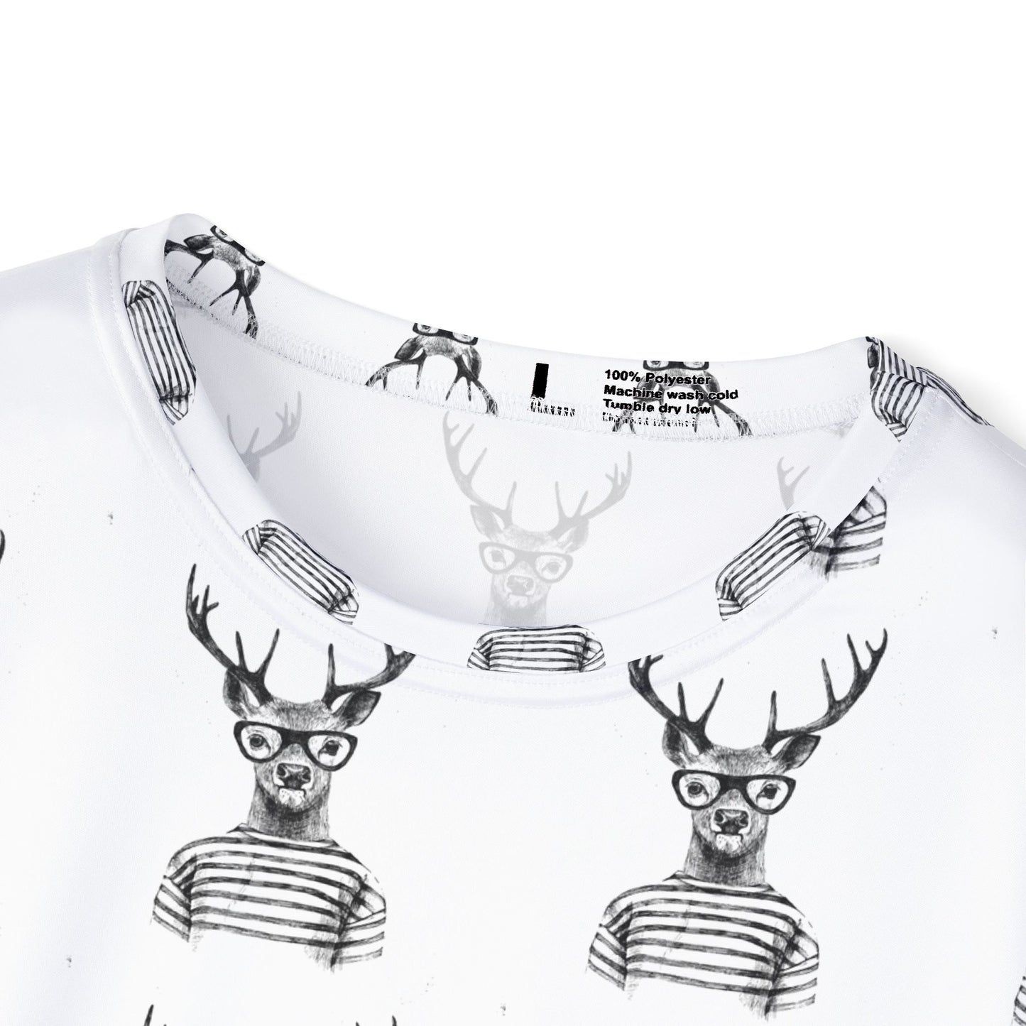 Men's Sports Jersey - Striped Antler Design Tee for Active Lifestyle