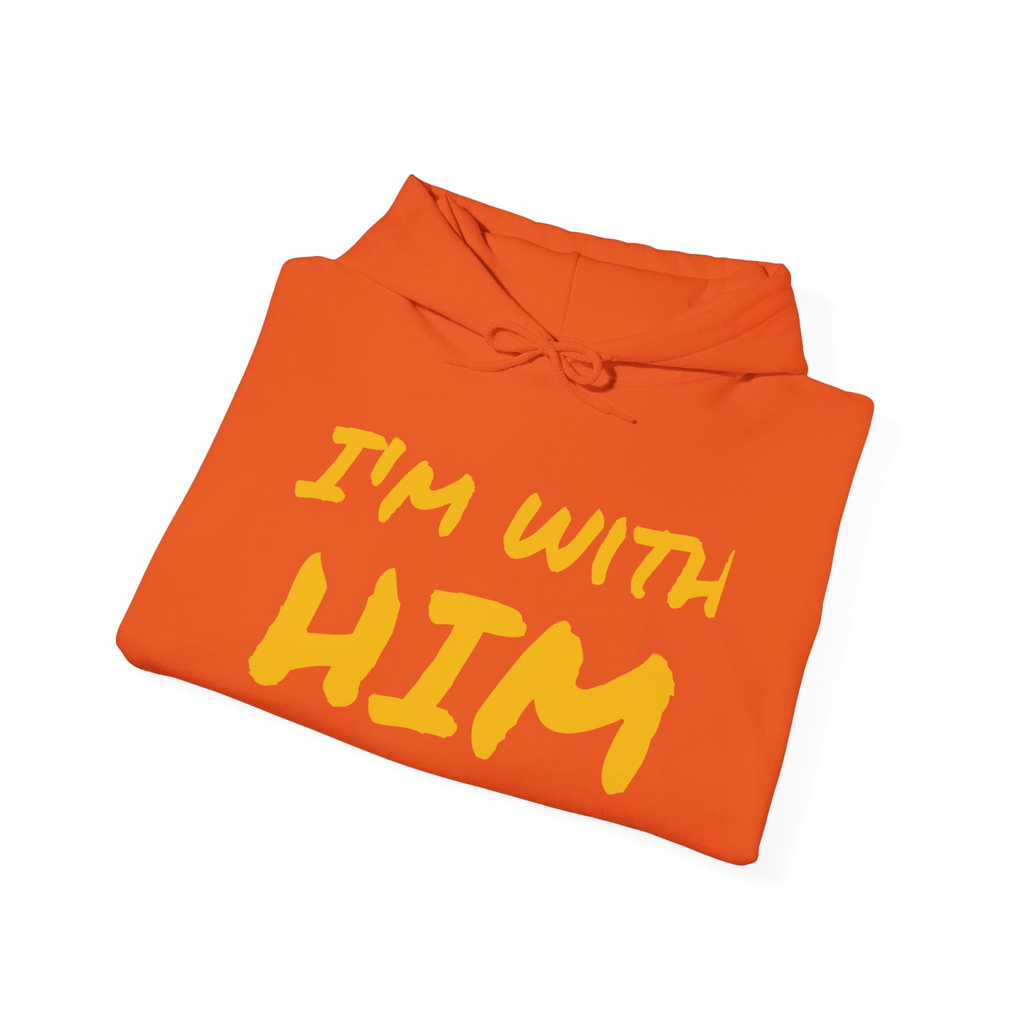 Unisex Heavy Blend™ Hooded Sweatshirt - "I'M WITH HIM" Statement Sweatshirt for Casual Comfort