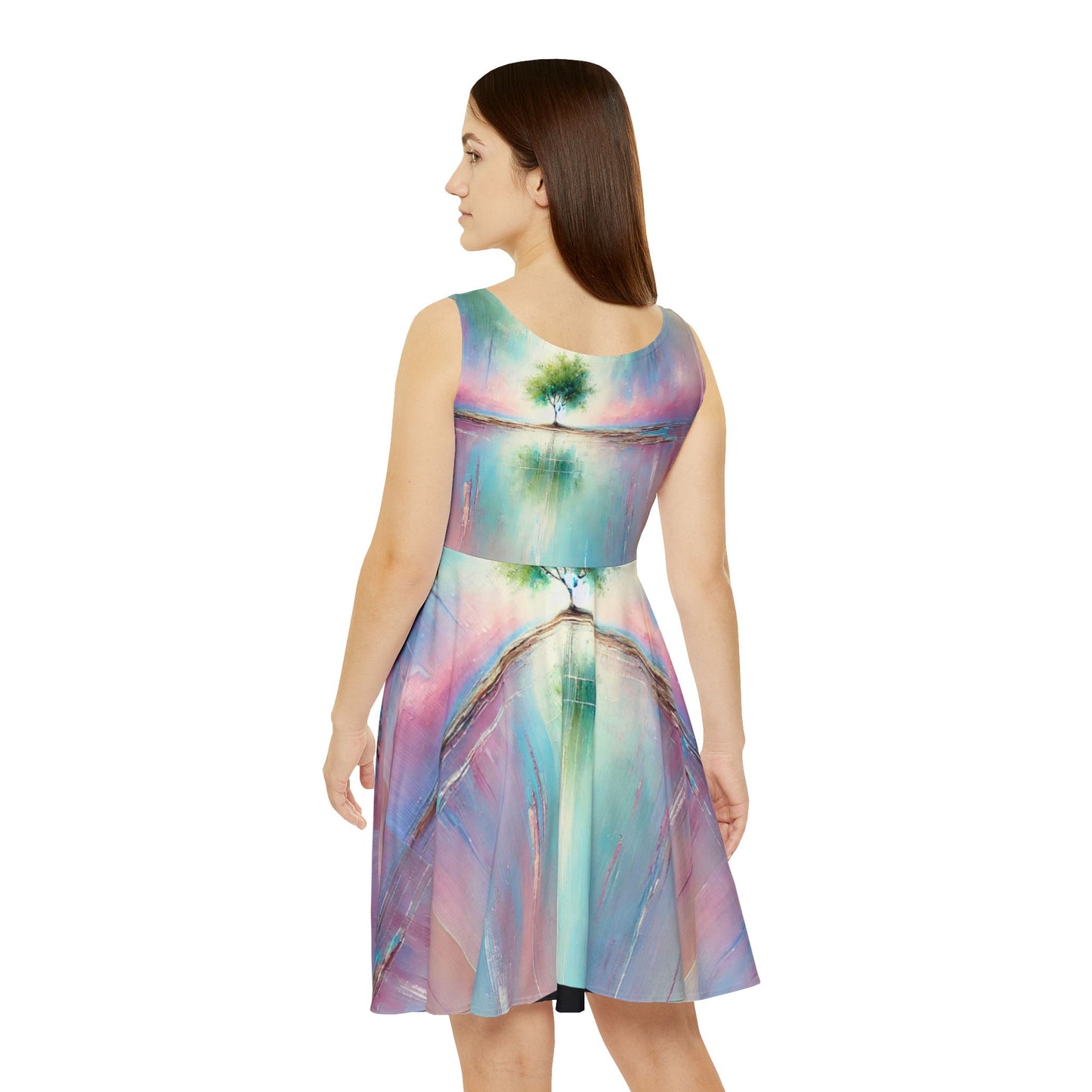 Pastel Abstract Women's Skater Dress - Perfect for Summer Celebrations