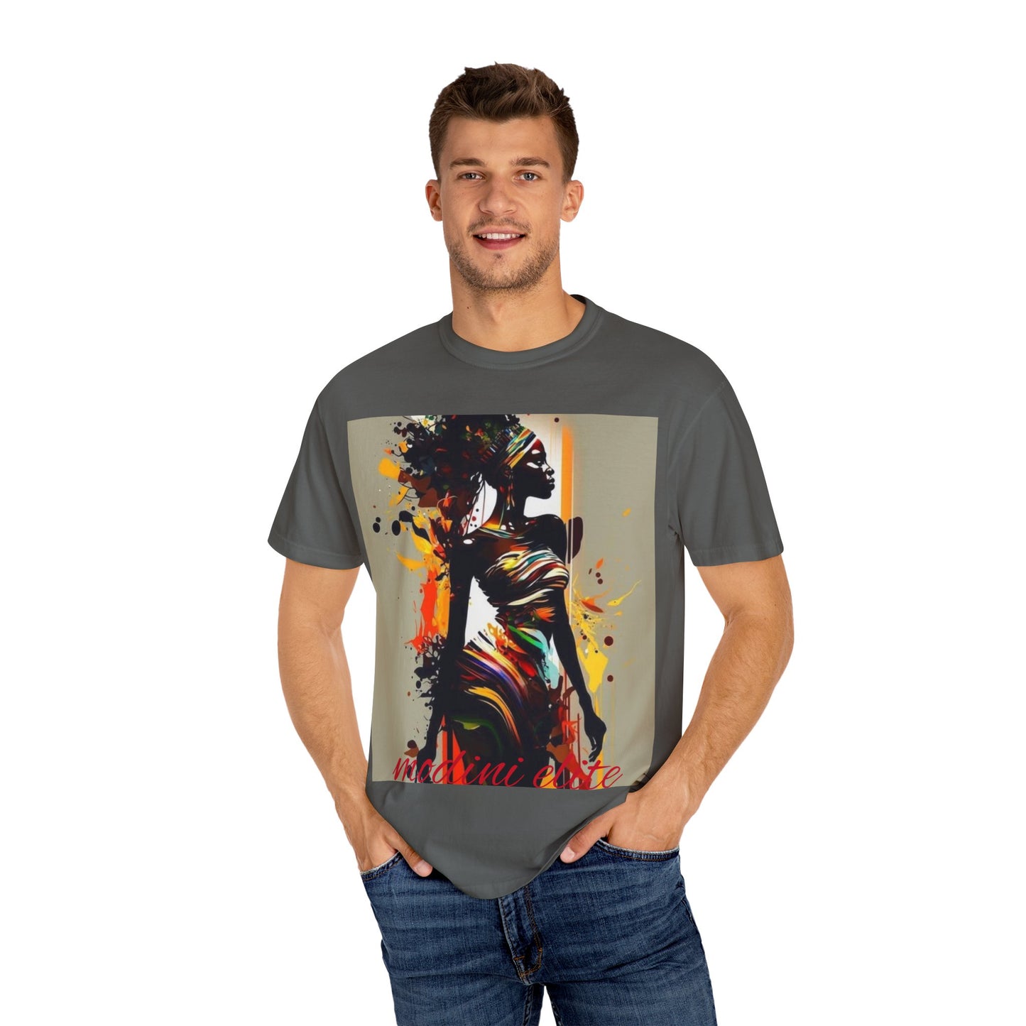 Artistic African Woman T-Shirt | Unisex Garment-Dyed Tee | Inspirational Fashion