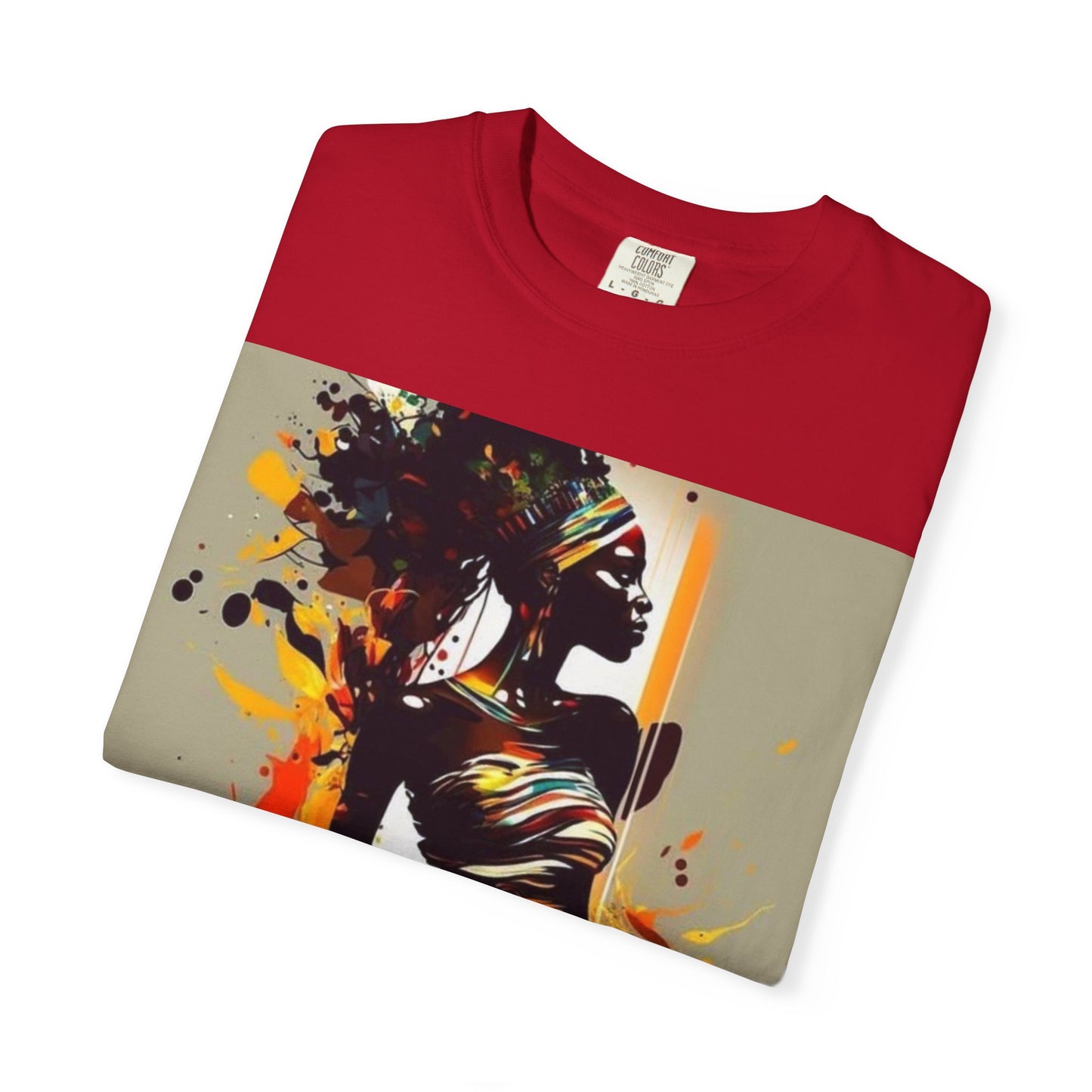 Artistic African Woman T-Shirt | Unisex Garment-Dyed Tee | Inspirational Fashion