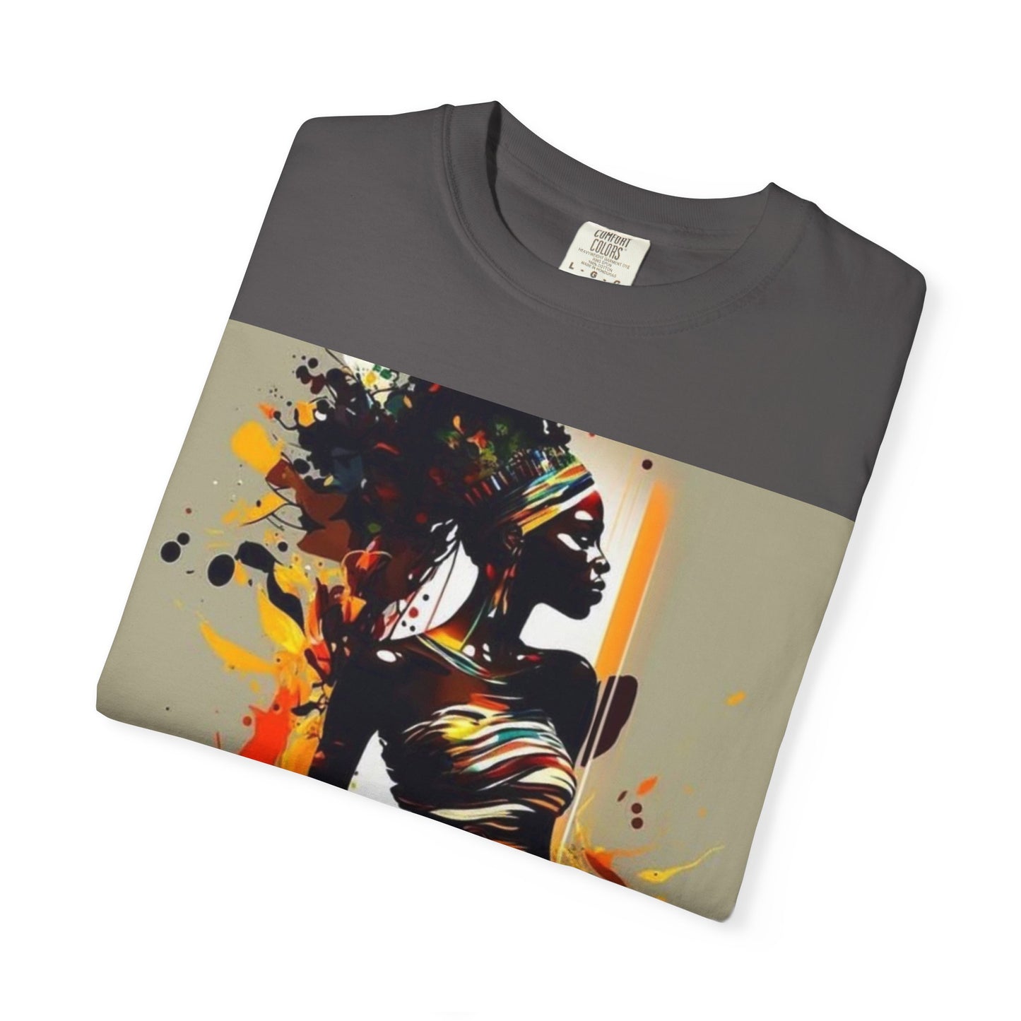 Artistic African Woman T-Shirt | Unisex Garment-Dyed Tee | Inspirational Fashion